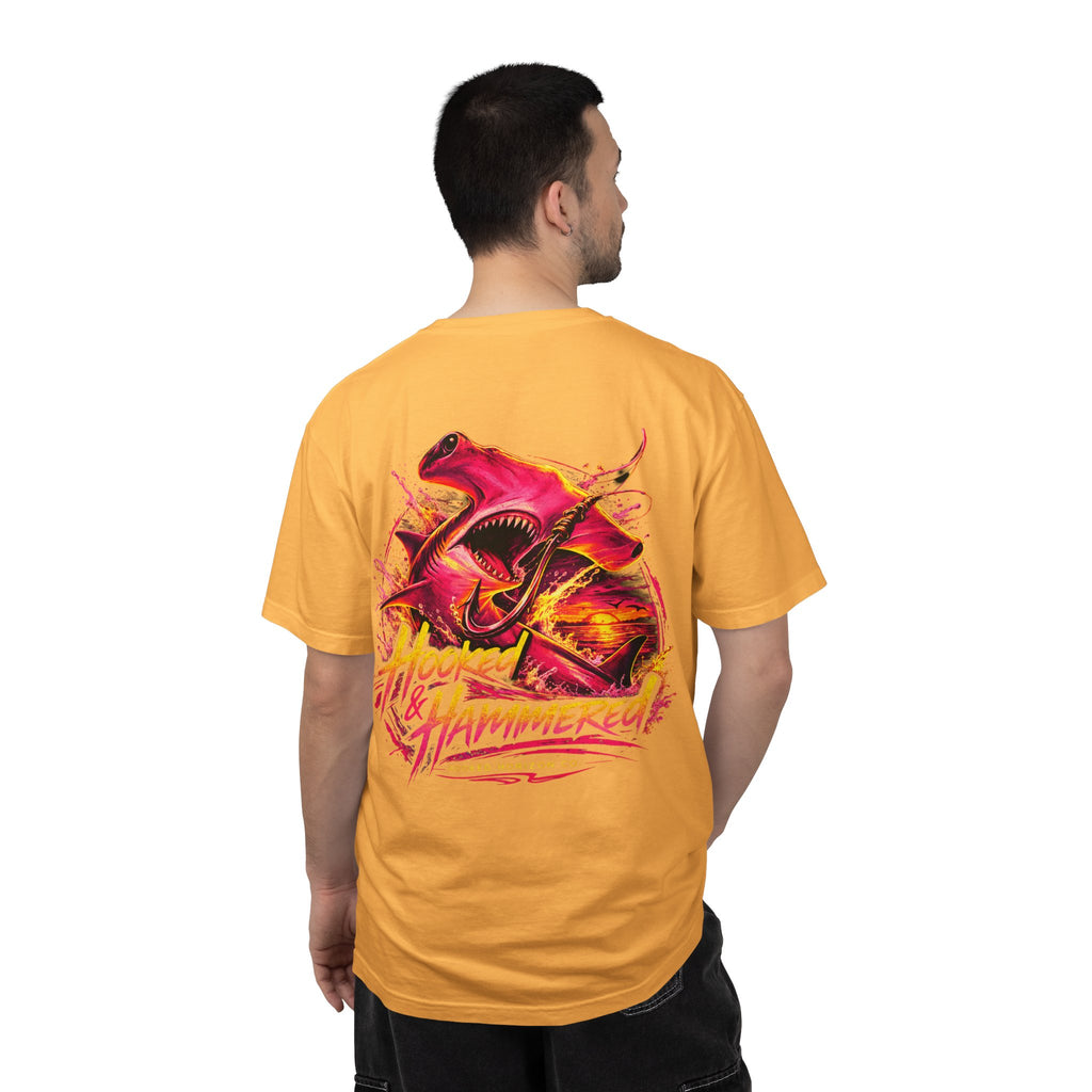 Hooked & Hammered Fishing T-shirt, Hooked Horizon Co, Angler Gifts, Shark Lovers