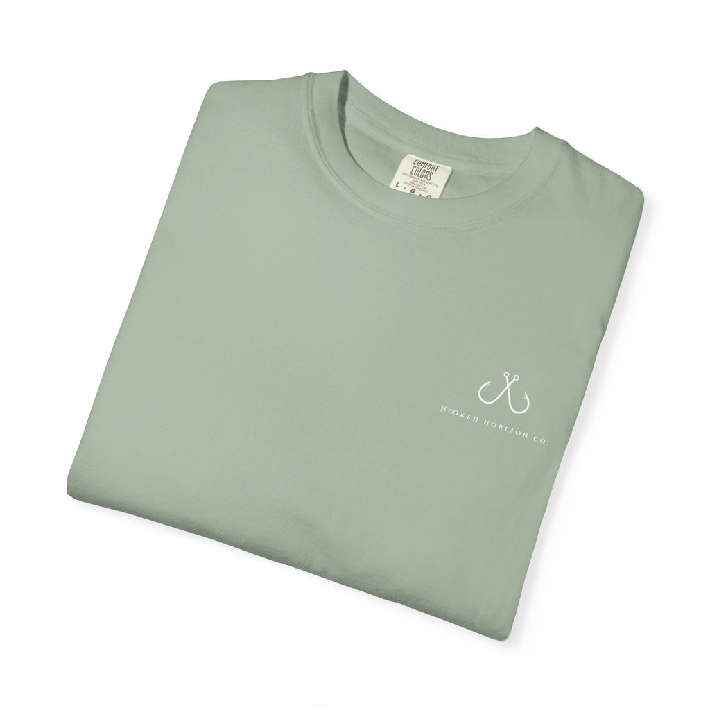 Deep Drift Wave Break Fishing T-Shirt - Ocean-inspired Fishing Tee for Angler Lovers, Hooked Horizon Co. Tee