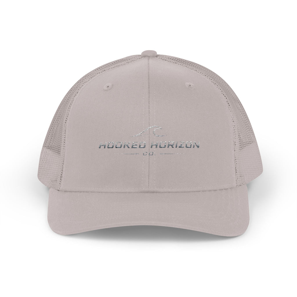 Wave Hooked Horizon Trucker Cap — Embroidered Fishing Snapback
