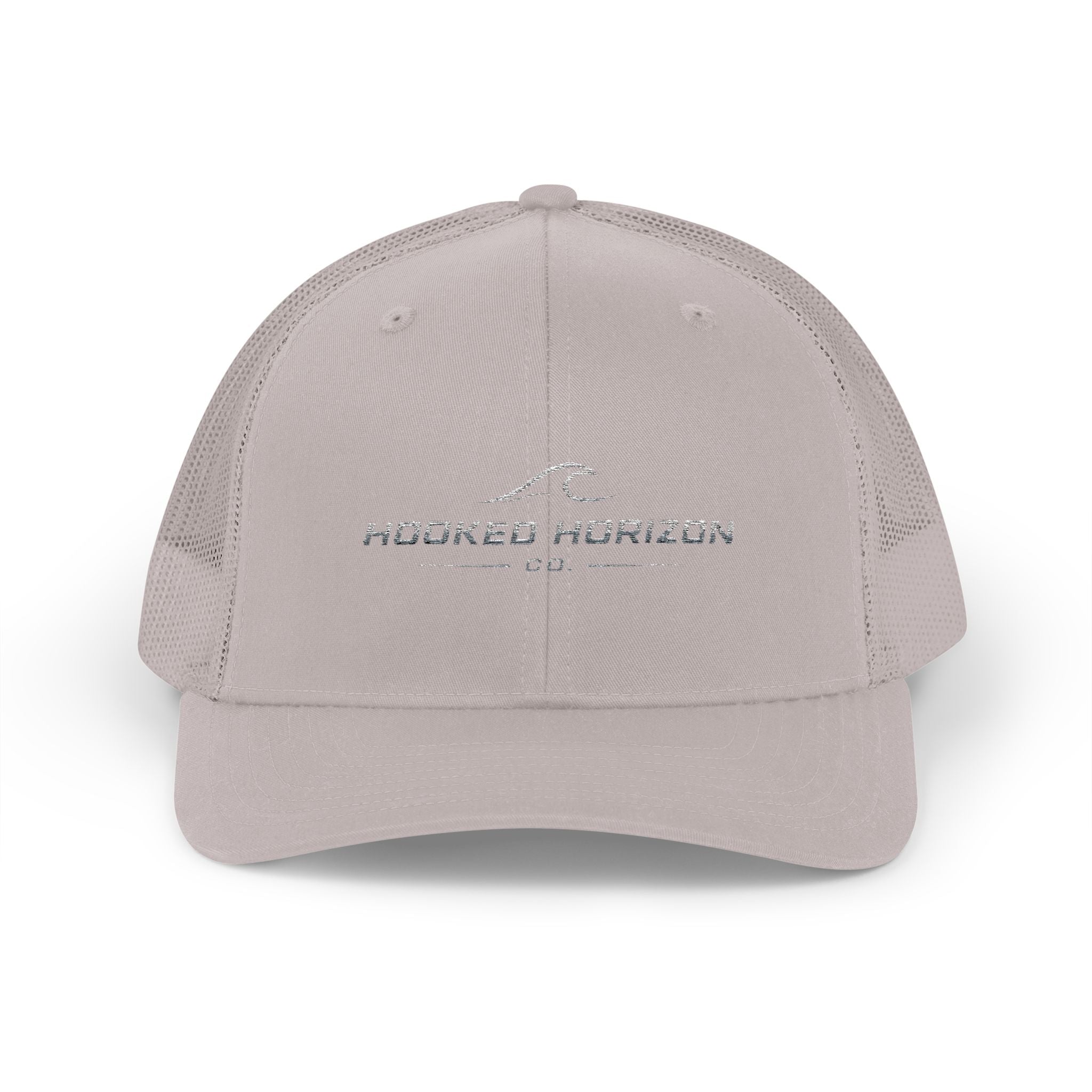 Wave Hooked Horizon Trucker Cap — Embroidered Fishing Snapback