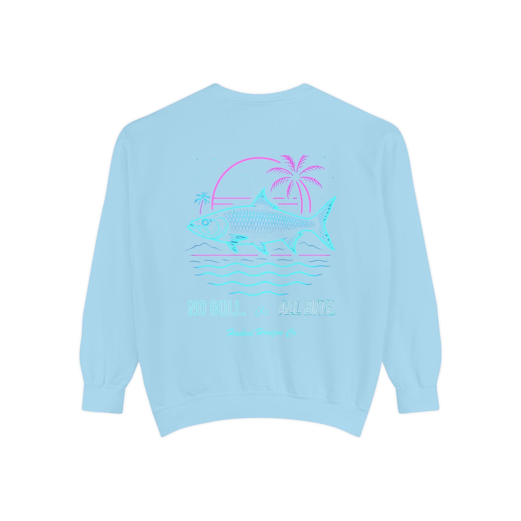 Vintage vibes Neon Tarpon Sweatshirt– Hooked Horizon Co. Ocean apparel, Gifts for Him & Her, Ocean Conservation, Soft Unisex Garment-Dyed Sweatshirt