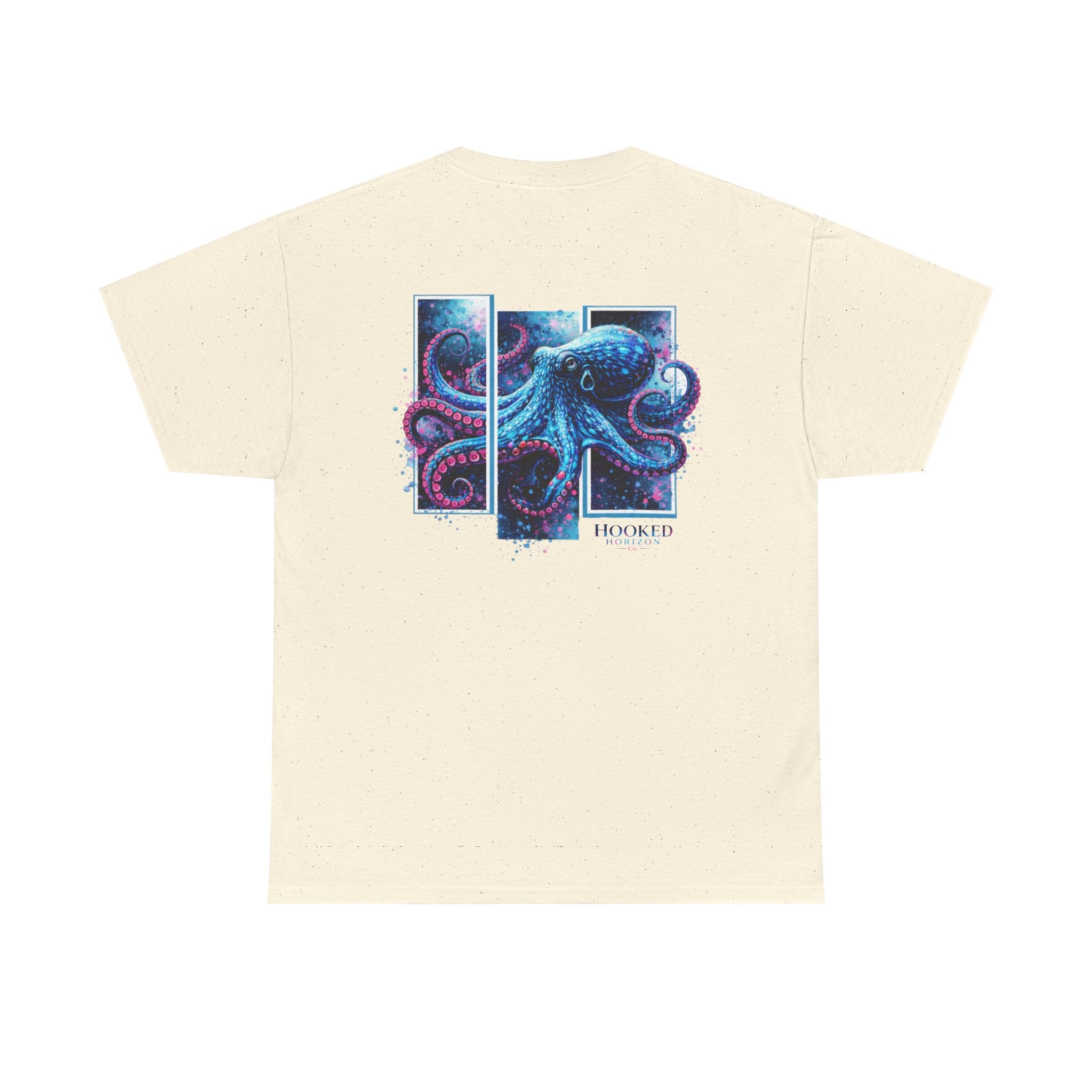 Octopus Hooked Horizon Co Tee—Ocean Graphic Tee — "Beloved" Ray Design