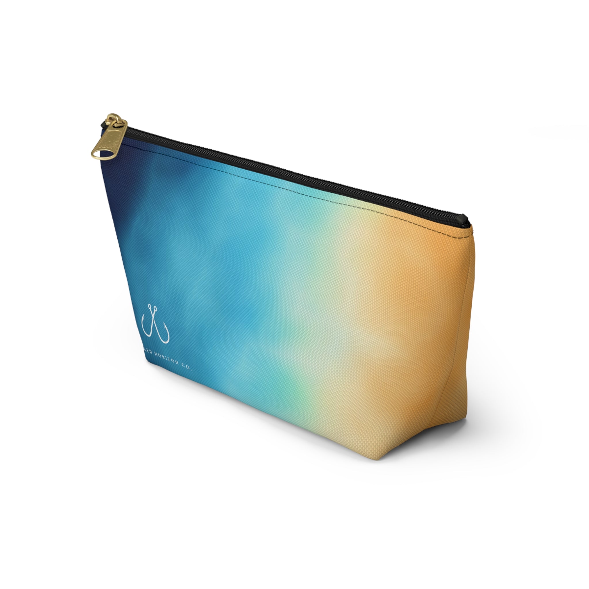 Bright Ombre Costal Vibes– Hooked Horizon Co Vibrant Gradient Accessory Pouch | Makeup Bag, Travel Organizer, Gift for Her, Beach Essentials, Stylish Storage