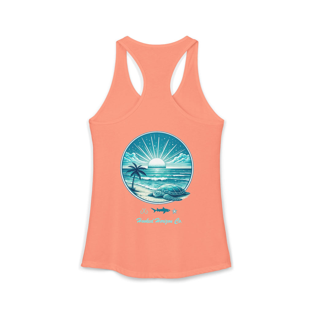 Sea Turtle & Sunset– Hooked Horizon Co. Gifts for Ocean Lovers, Nautical Fashion, Everyday Comfort, Perfect Gift for Her