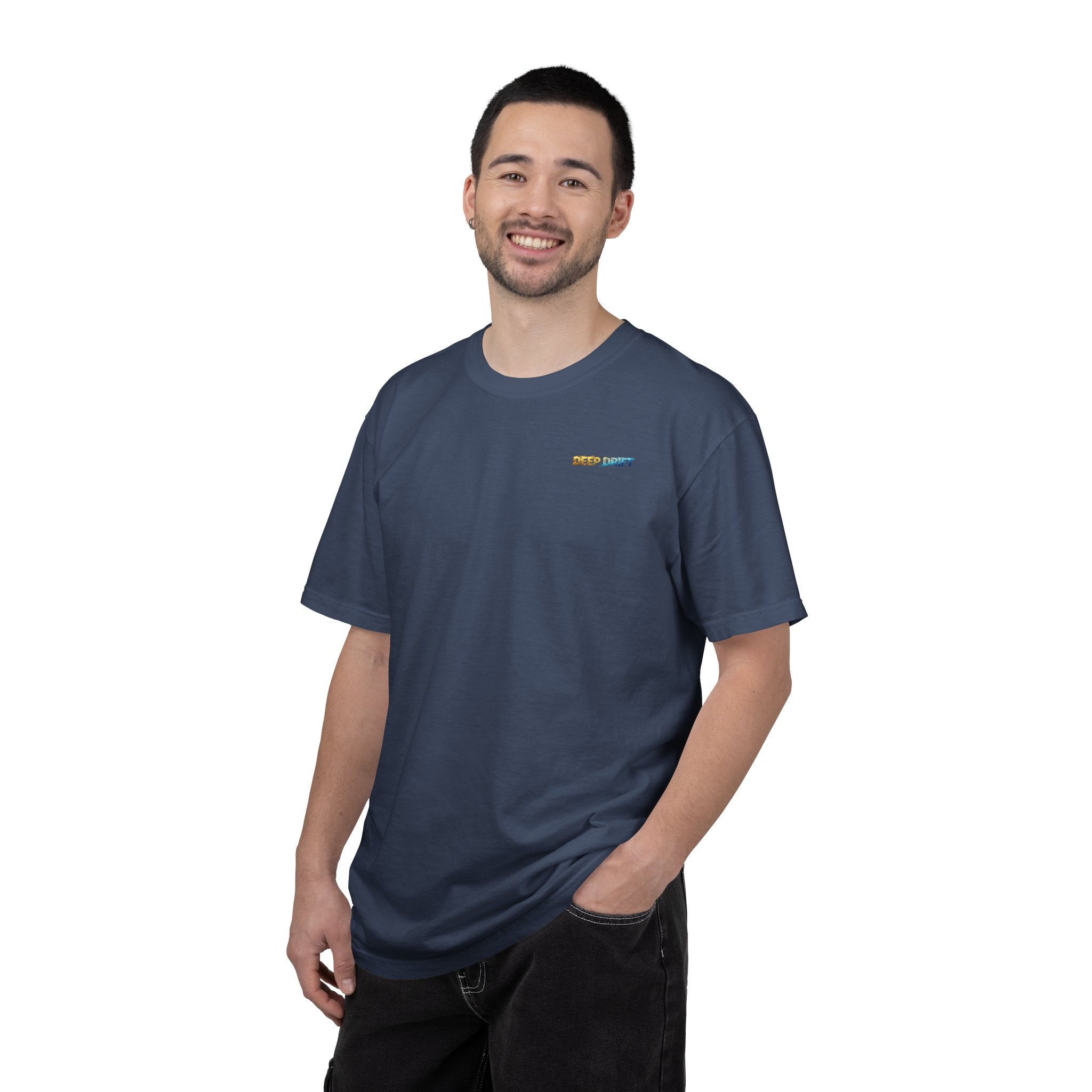 Gold & Blue Tarpon Hooked Horizon Co. — Deep Drift Fishing Graphicishing Tee for Angler Lovers, Shark Lovers, Ocean Tee