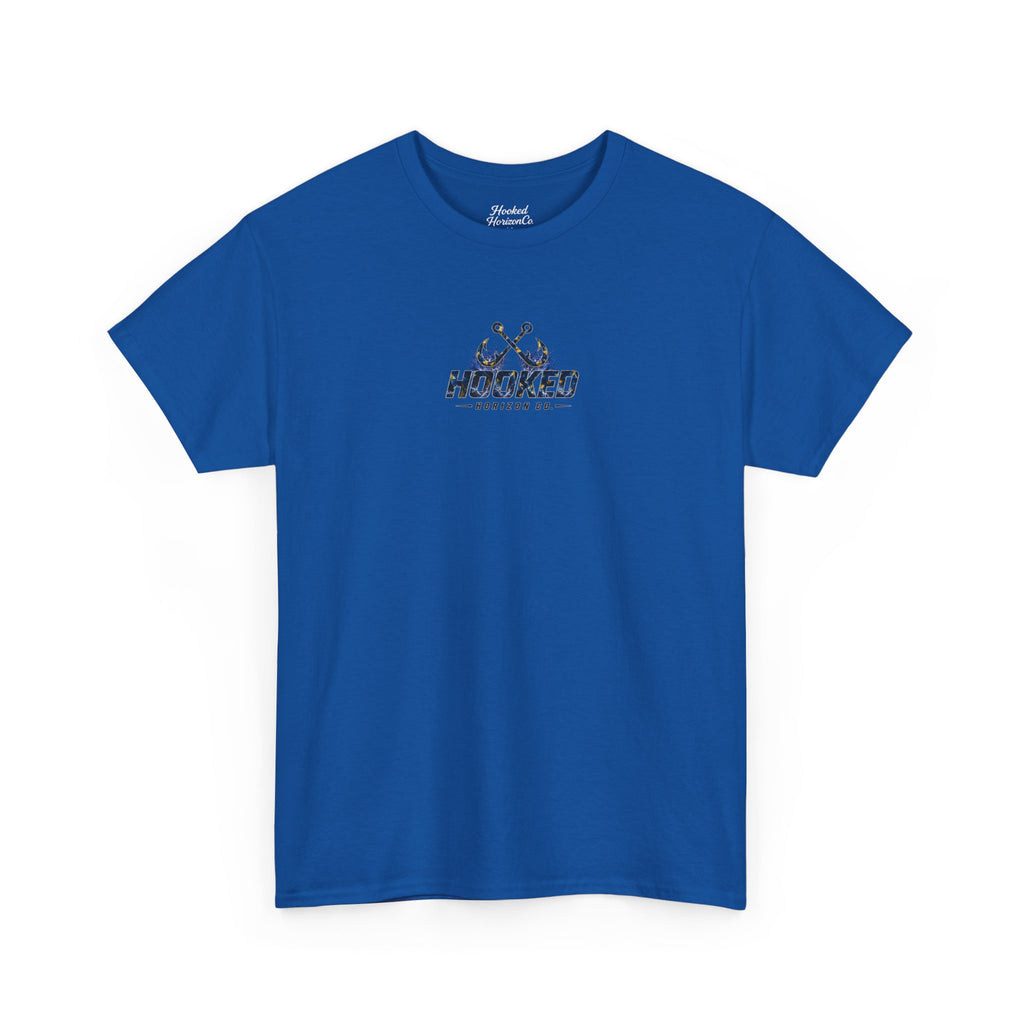 Sail Fish Hooked Horizon Co Tee—Ocean Graphic Tee — "Beloved" Ray Design
