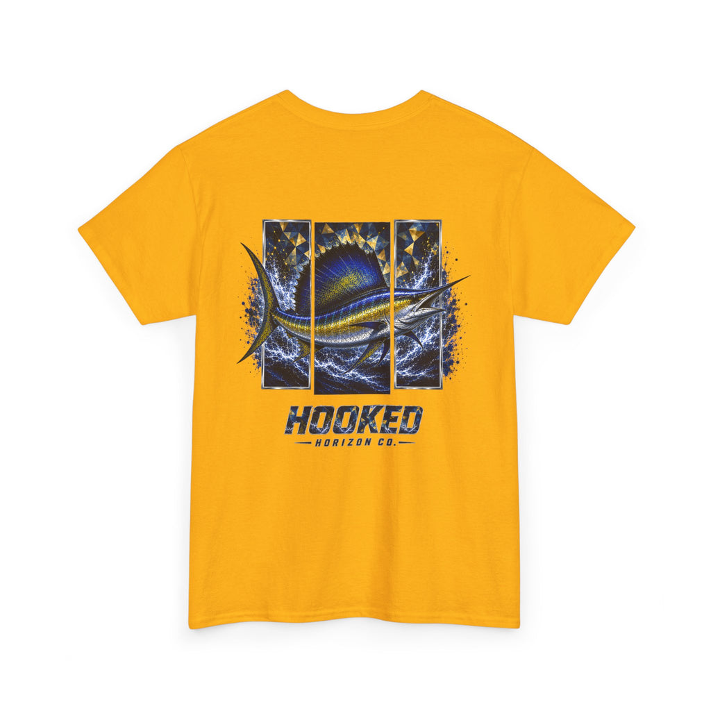 Sail Fish Hooked Horizon Co Tee—Ocean Graphic Tee — "Beloved" Ray Design