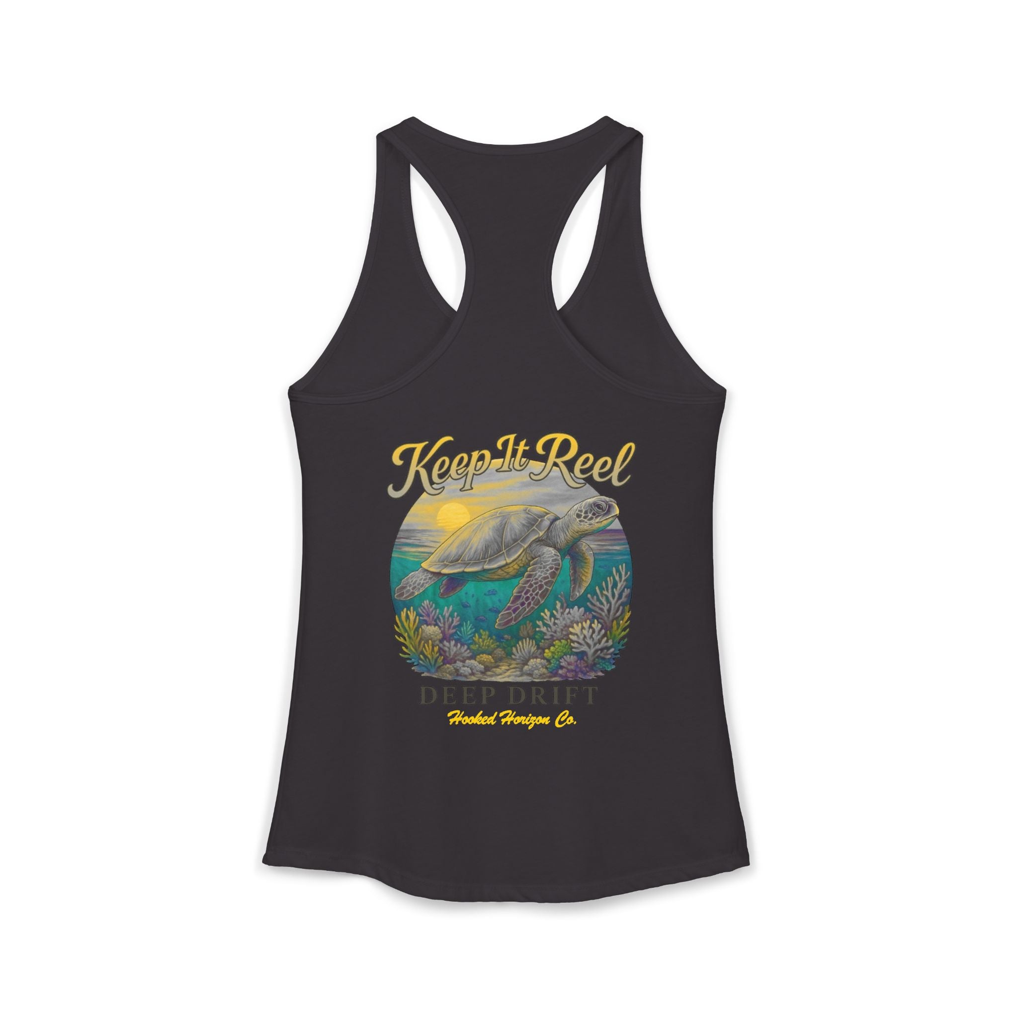 Turtle " Keep It Reel" Deep Drift– Hooked Horizon Co. Gifts for Ocean Lovers, Nautical Fashion, Everyday Comfort, Perfect Gift for Her