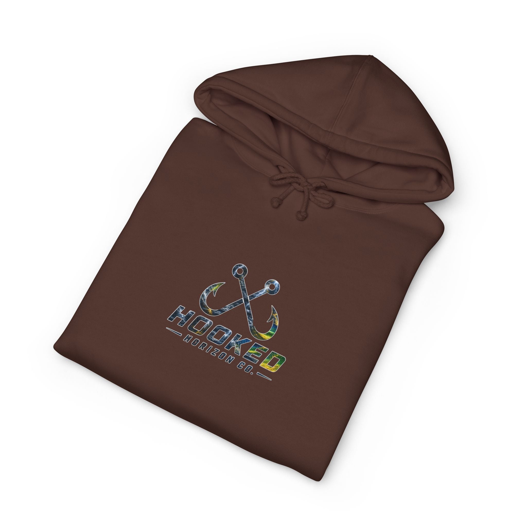 Mahi Mahi Hoodie Hooked Horizon Co. — Fishing Back Graphic Hoodie, Multiple Color Variations