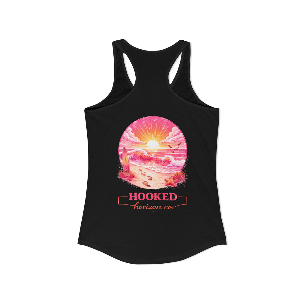 Pink Sunset Hooked Horizon Co. Tank– Gifts for Ocean Lovers, Nautical Fashion, Everyday Comfort, Perfect Gift for Her