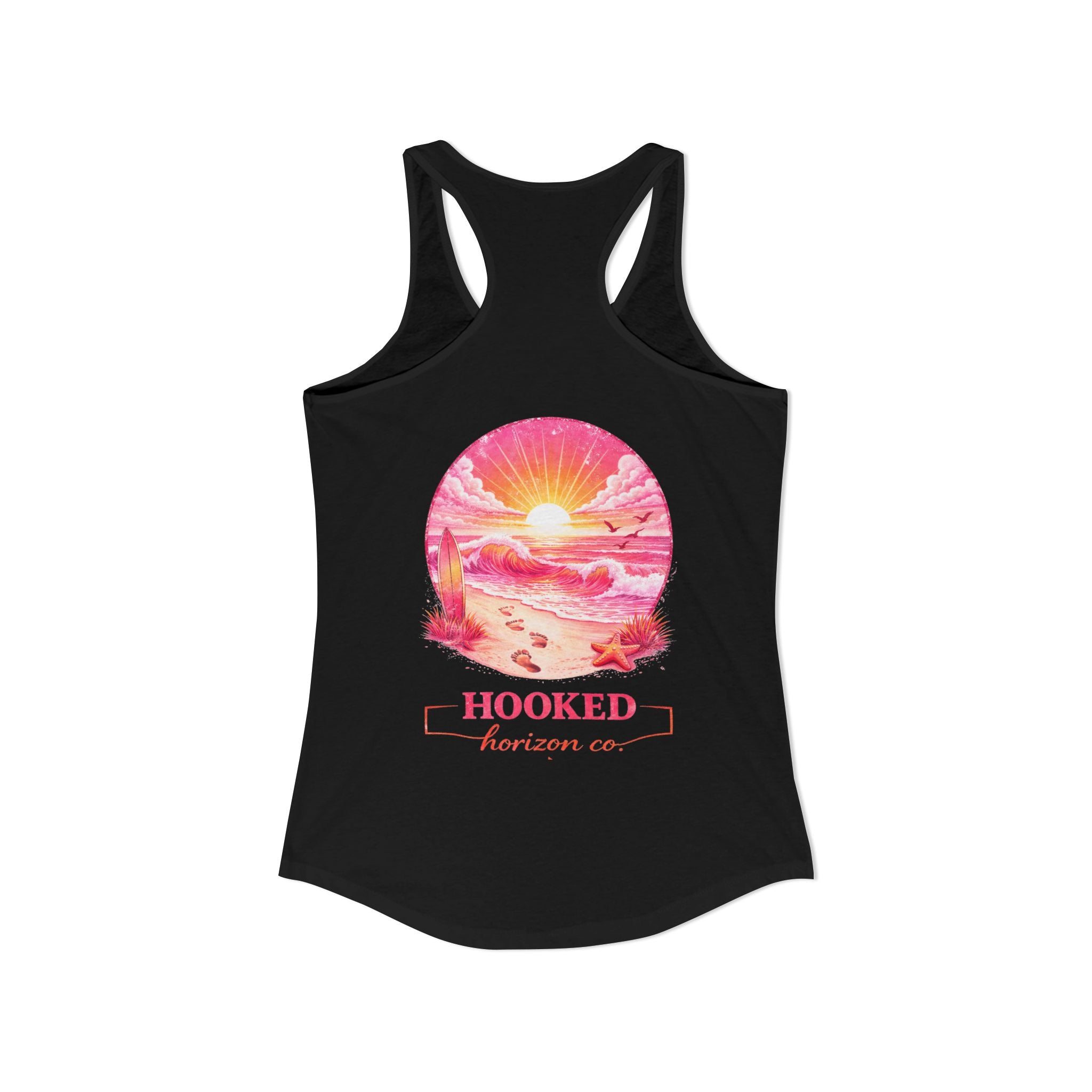 Pink Sunset Hooked Horizon Co. Tank– Gifts for Ocean Lovers, Nautical Fashion, Everyday Comfort, Perfect Gift for Her