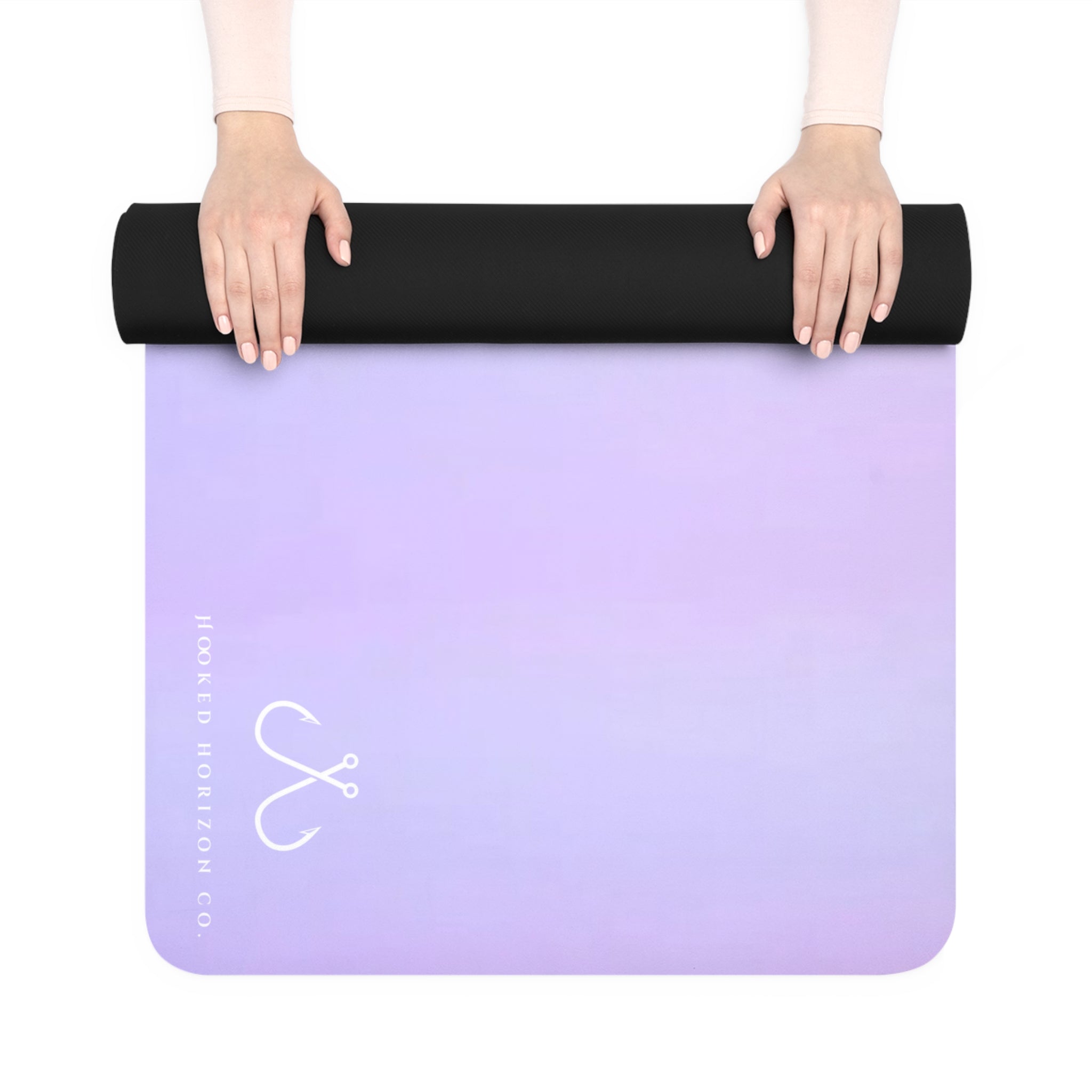 Purple To Blue Ombre Ocean-Inspired Rubber Yoga Mat for Mindfulness, Fitness, Eco-Friendly Exercise, Home Workouts, Gift for Yogis