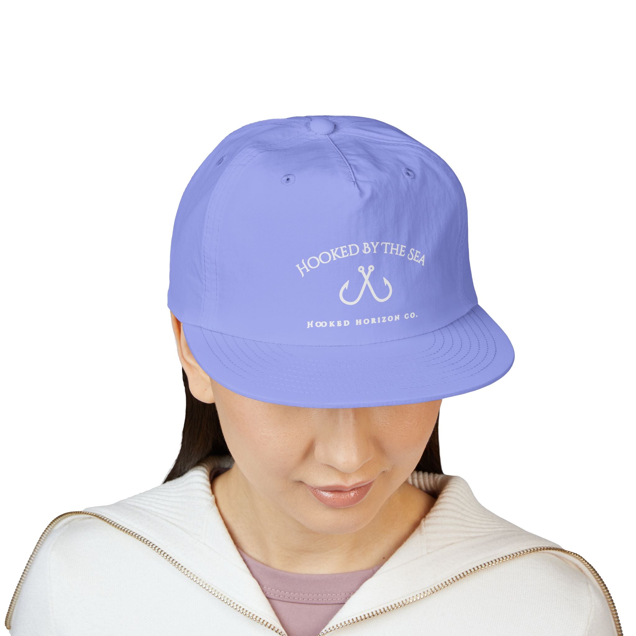 Quick Dry Surf Cap Hooked Horizon Co. — Light Weight, Multiple Color Variations Beachy Vibes Snapback Hat for Surf Lovers, Summer Fashion, Ocean Enthusiasts, Gift for Surfers, Vacation Style