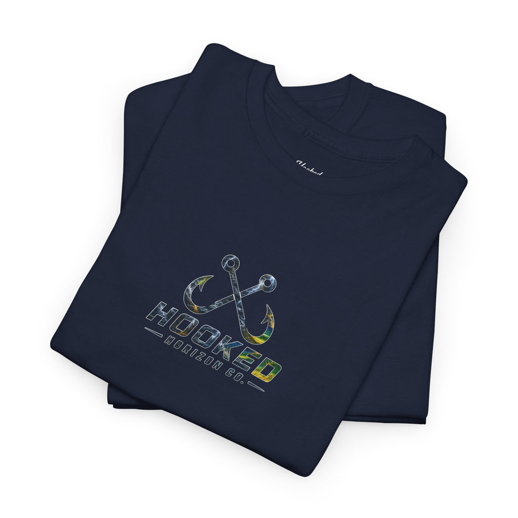Mahi Mahi Hooked Horizon Co Tee—Ocean Graphic Tee — "Beloved" Ray Design