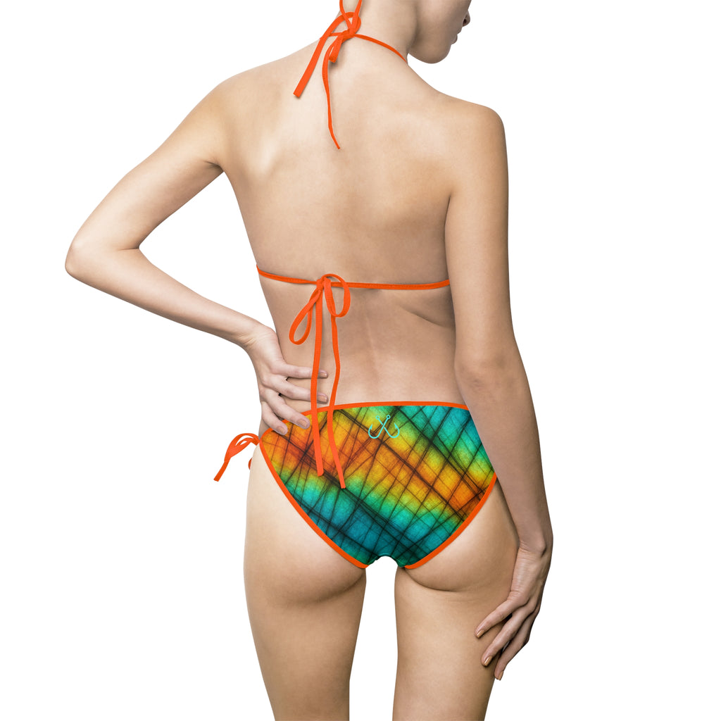 Reflection of Light Ocean Bikini –  Hooked Horizon Co. Swimsuit, Summer Beachwear, Swimwear for Vacations, Pool Parties, Tropical Getaways, Custom Strap Colors – Multiple Variations