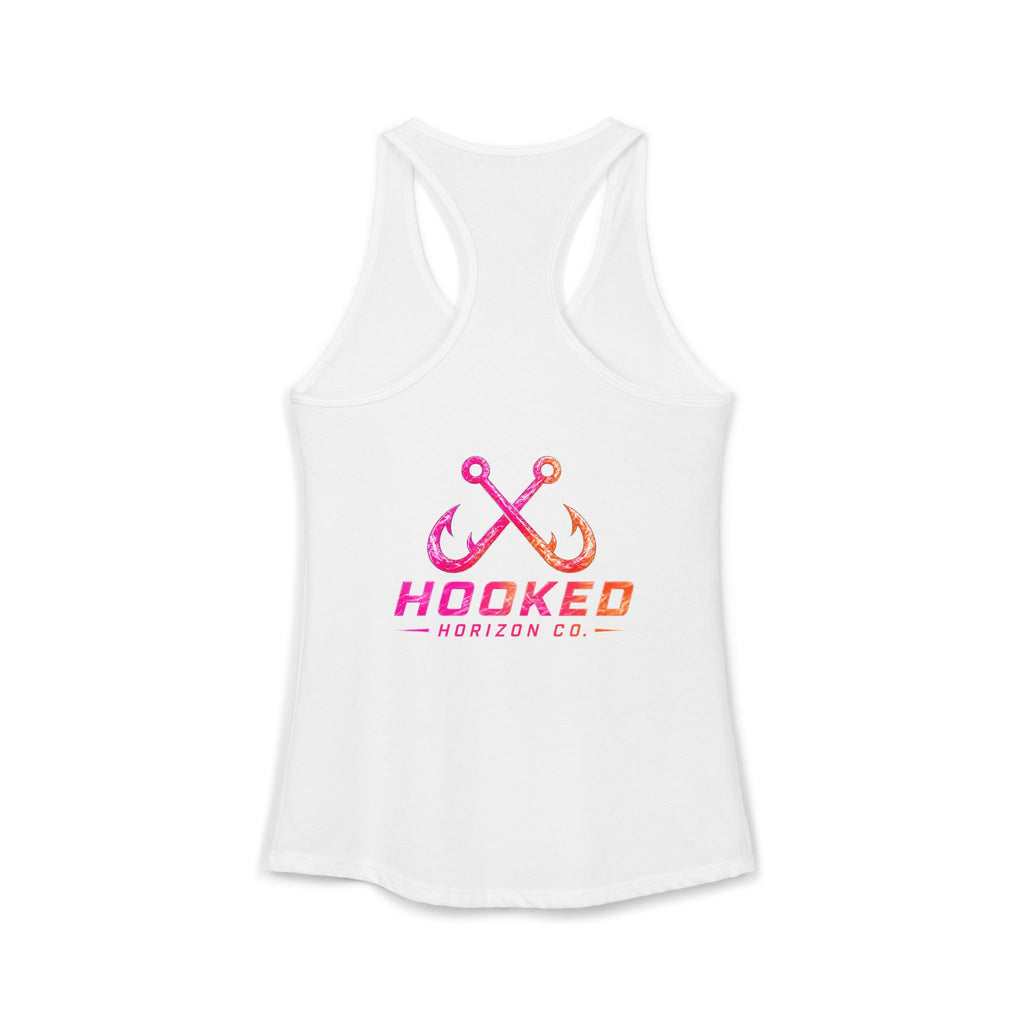 Hot Pink & Peach Hooked Horizon Co.— Soft Women's Ideal Racerback Tank