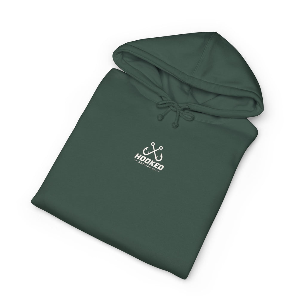 USA Manta Ray Hoodie Hooked Horizon Co. — Fishing Back Graphic Hoodie, Multiple Color Variations