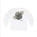 Octopus & Anchor Long Sleeve Tee, Unisex Cotton Shirt, Nautical Gift, Beachwear, Casual Outfit, Ocean Lover Apparel