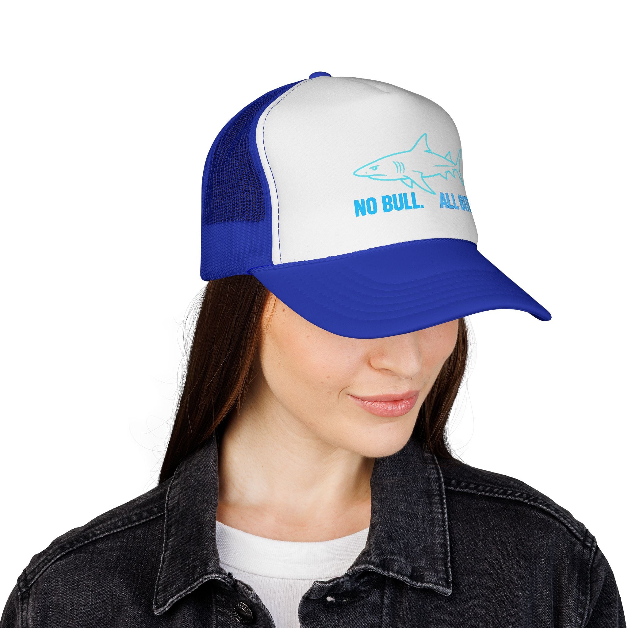 No Bull All Bite Shark Trucker Cap — Fishing & Beach Hat