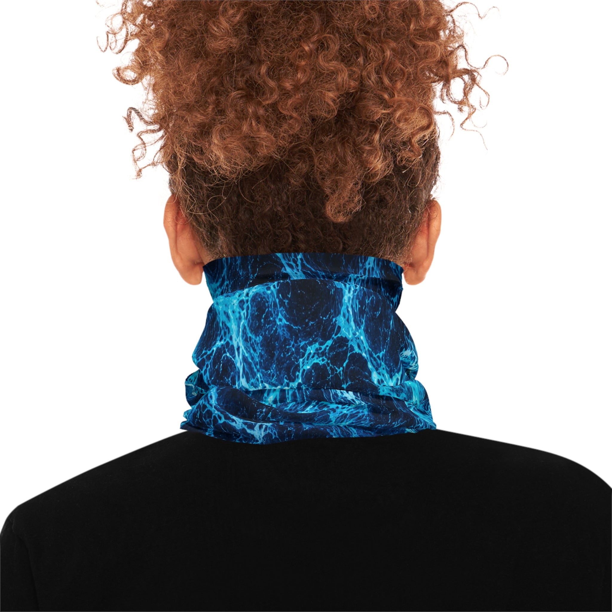 Blue Electric Wave UV Gaiter— Hooked Horizon Co. Fishing Face Mask ("Hooked")