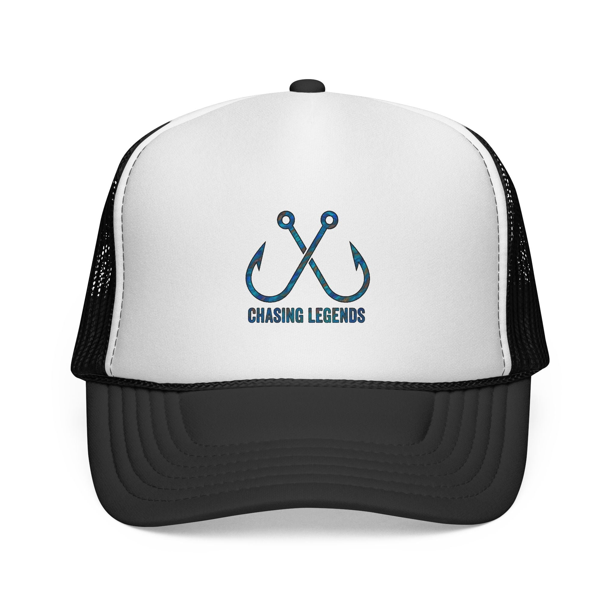 Trucker Cap — 'Chasing Legends' Fishing Hooks Logo