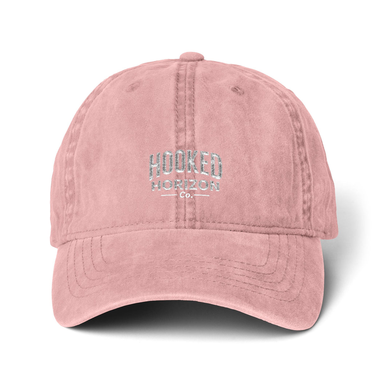 Hooked Horizon Co. — Multiple Color/Lining Variations Women's Pigment-Dyed Cap with Fashion Undervisor (Embroidery)