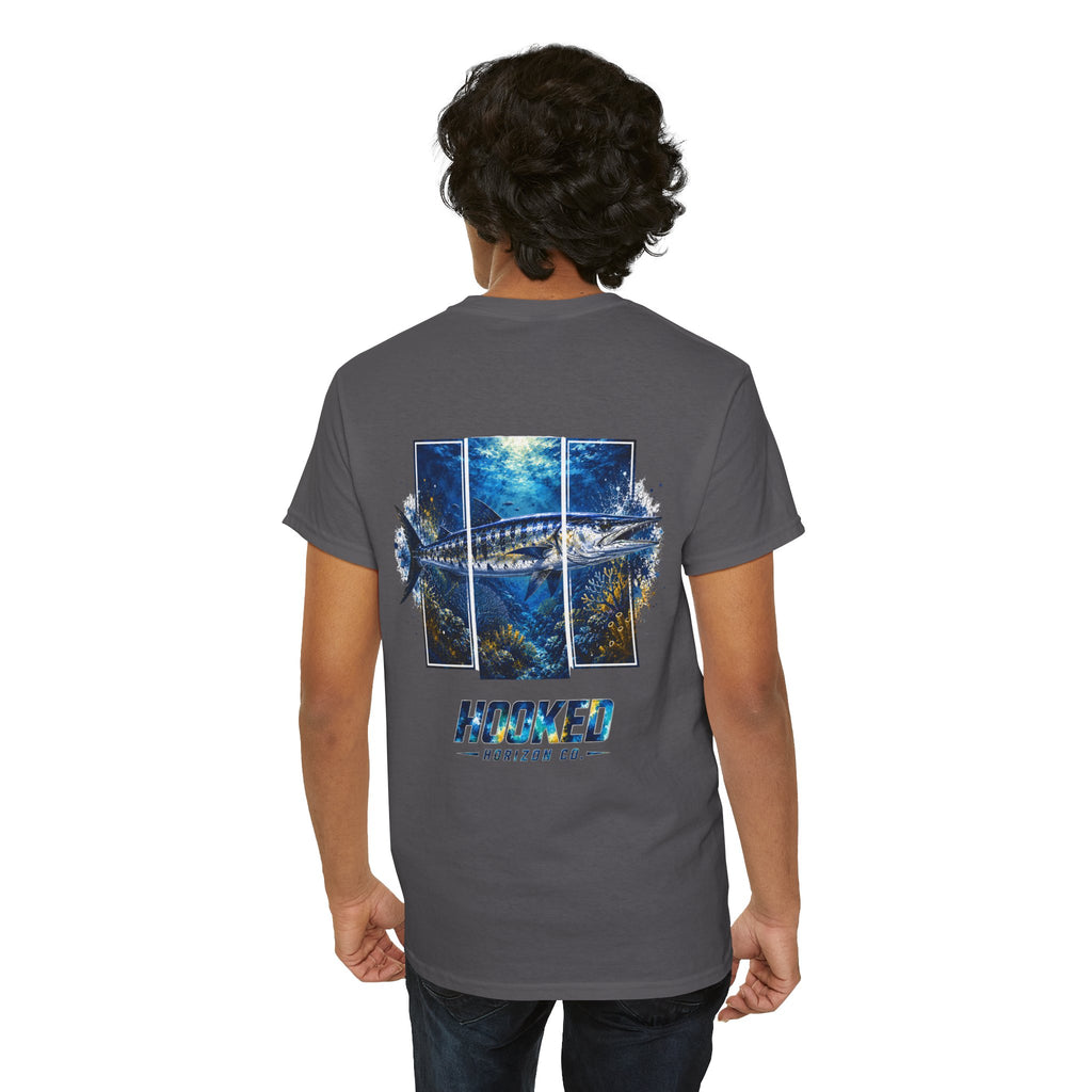 Barracuda Hooked Horizon Co Tee—Ocean Graphic Tee — "Beloved" Ray Design