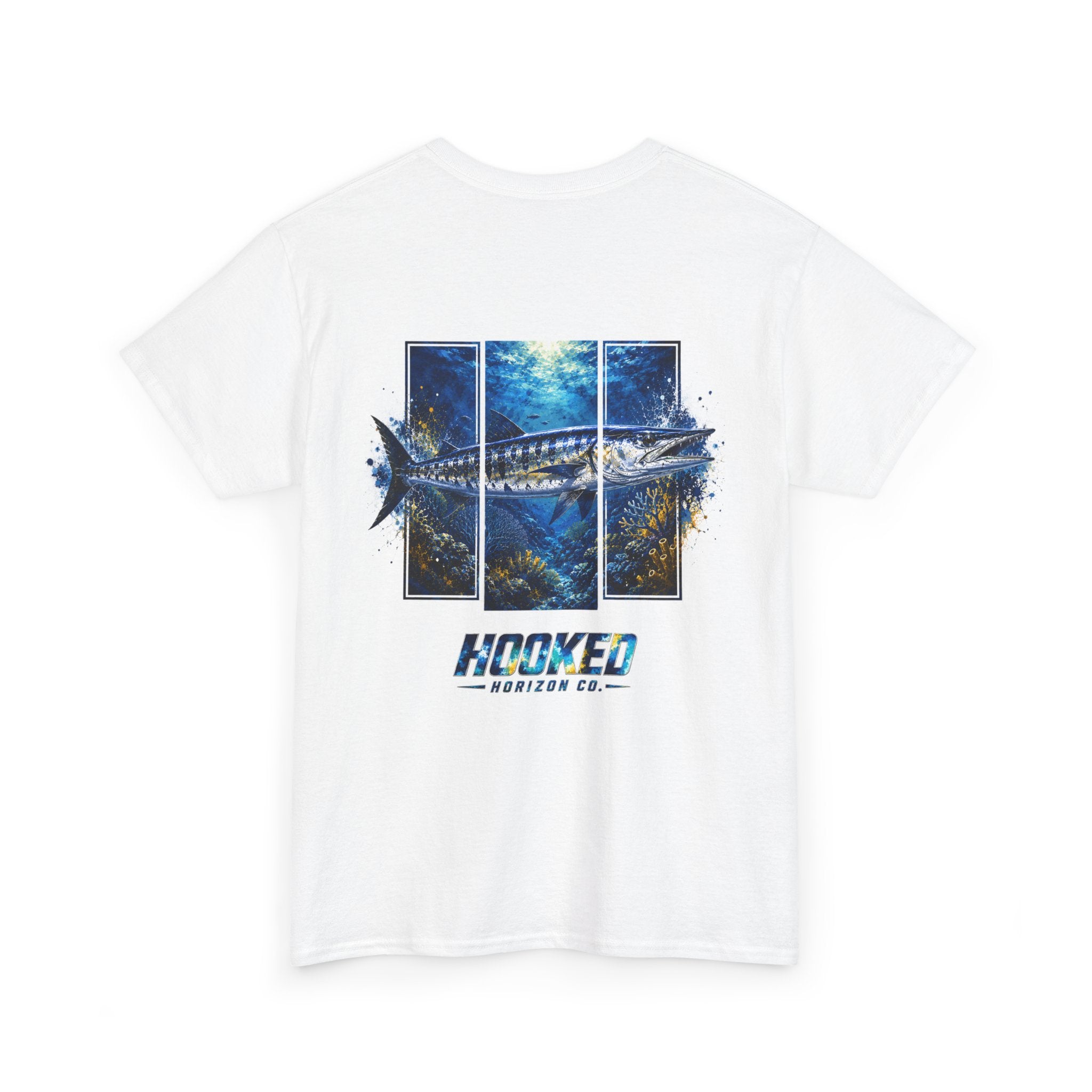 Barracuda Hooked Horizon Co Tee—Ocean Graphic Tee — "Beloved" Ray Design