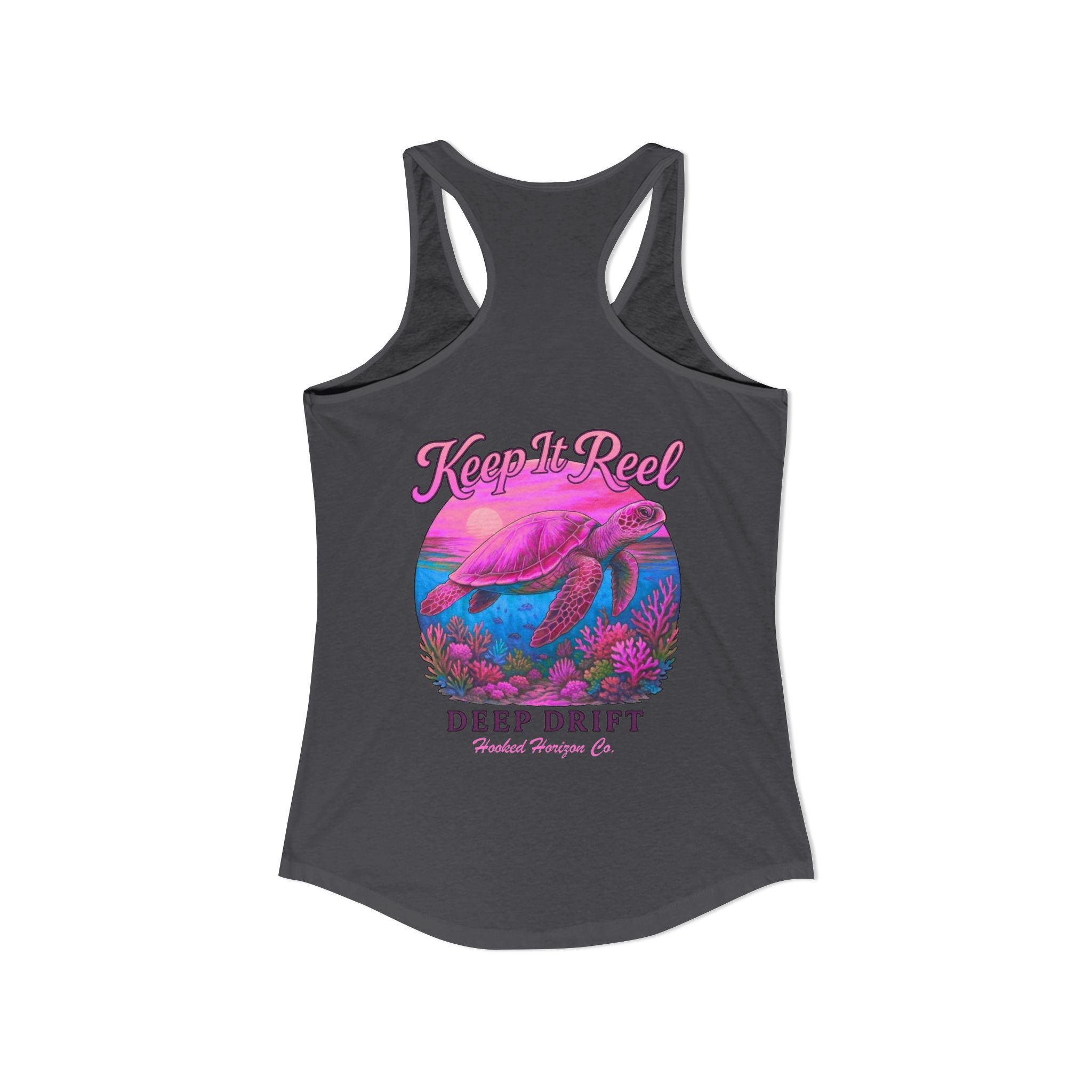 Turtle " Keep It Reel" Deep Drift– Hooked Horizon Co. Gifts for Ocean Lovers, Nautical Fashion, Everyday Comfort, Perfect Gift for Her