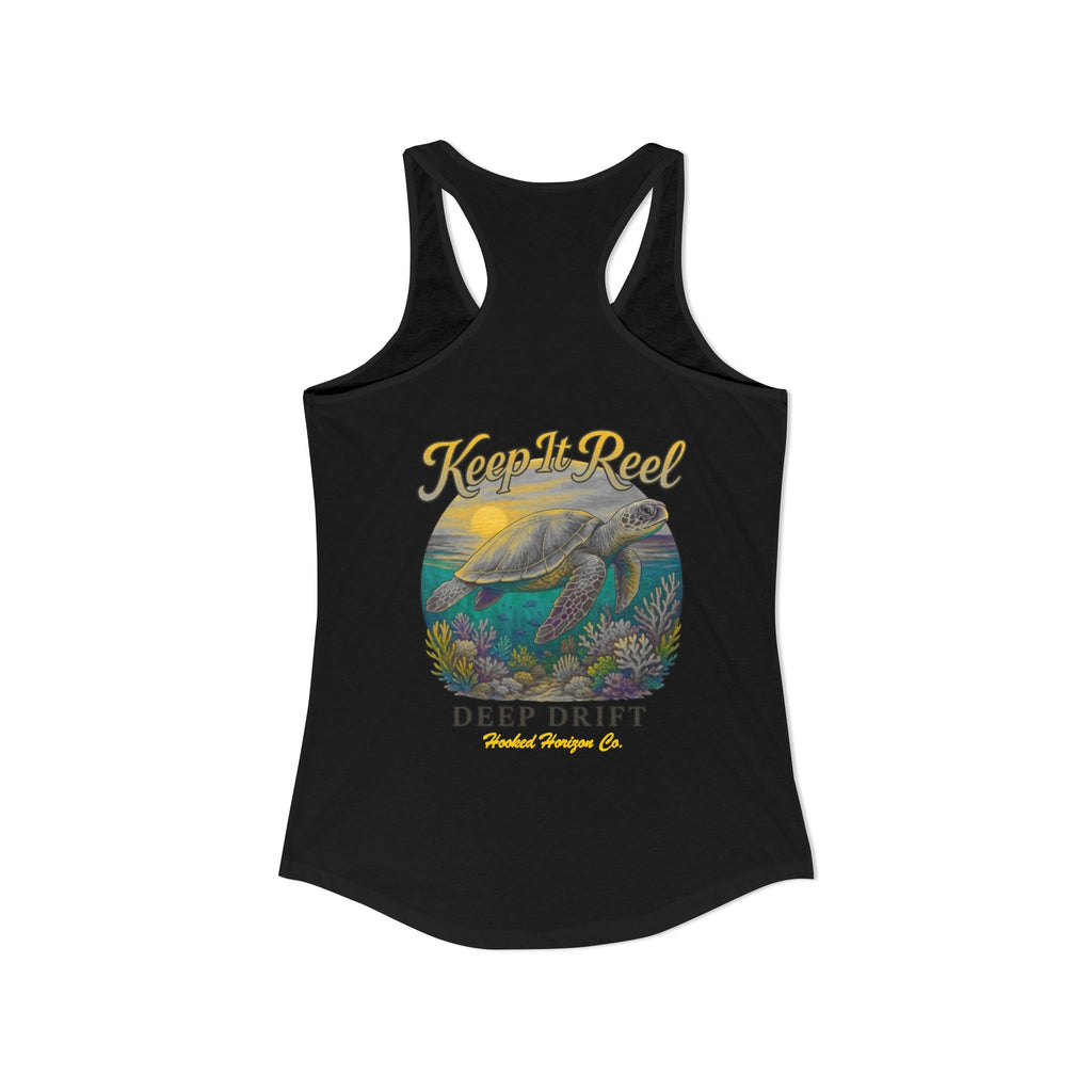 Turtle " Keep It Reel" Deep Drift– Hooked Horizon Co. Gifts for Ocean Lovers, Nautical Fashion, Everyday Comfort, Perfect Gift for Her