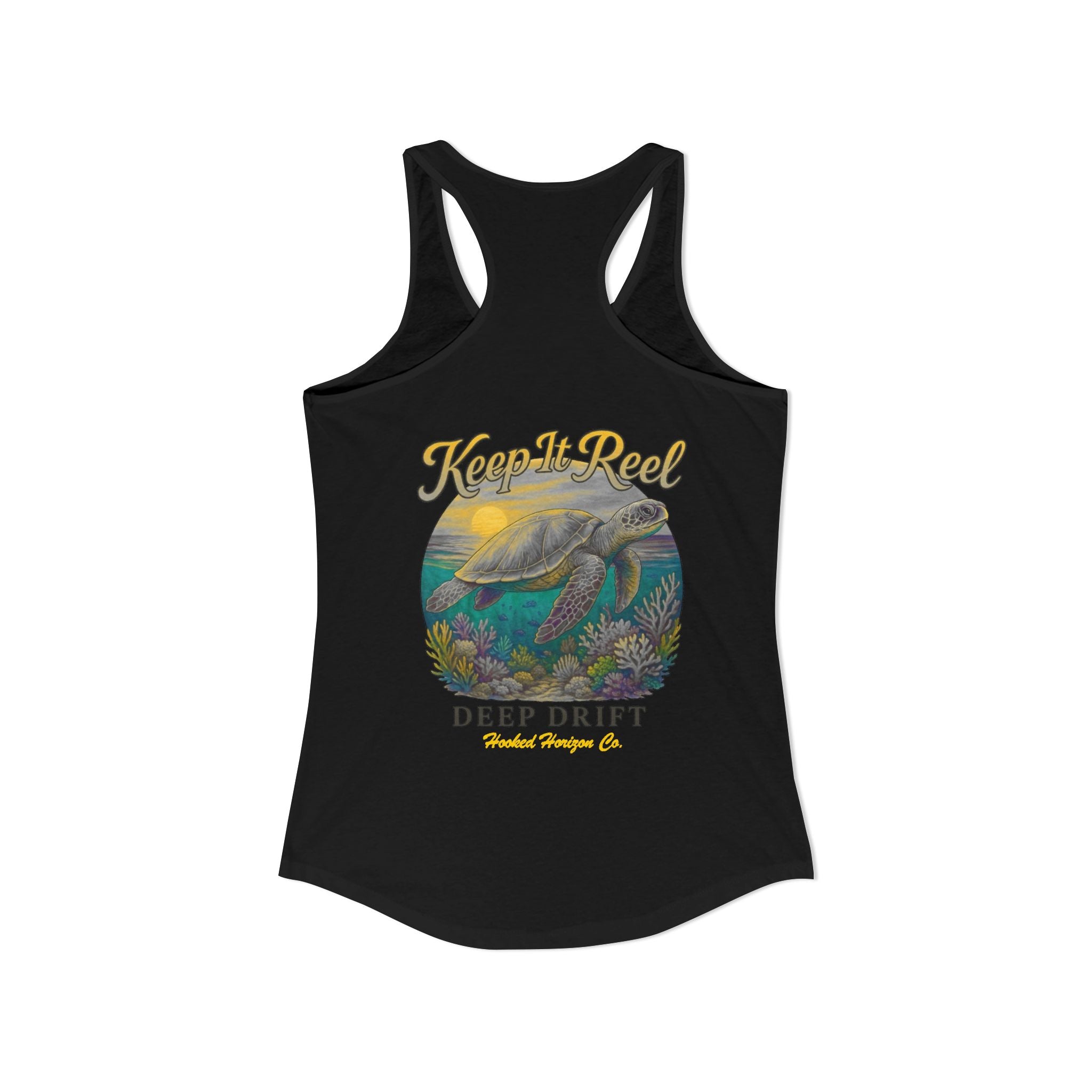 Turtle " Keep It Reel" Deep Drift– Hooked Horizon Co. Gifts for Ocean Lovers, Nautical Fashion, Everyday Comfort, Perfect Gift for Her