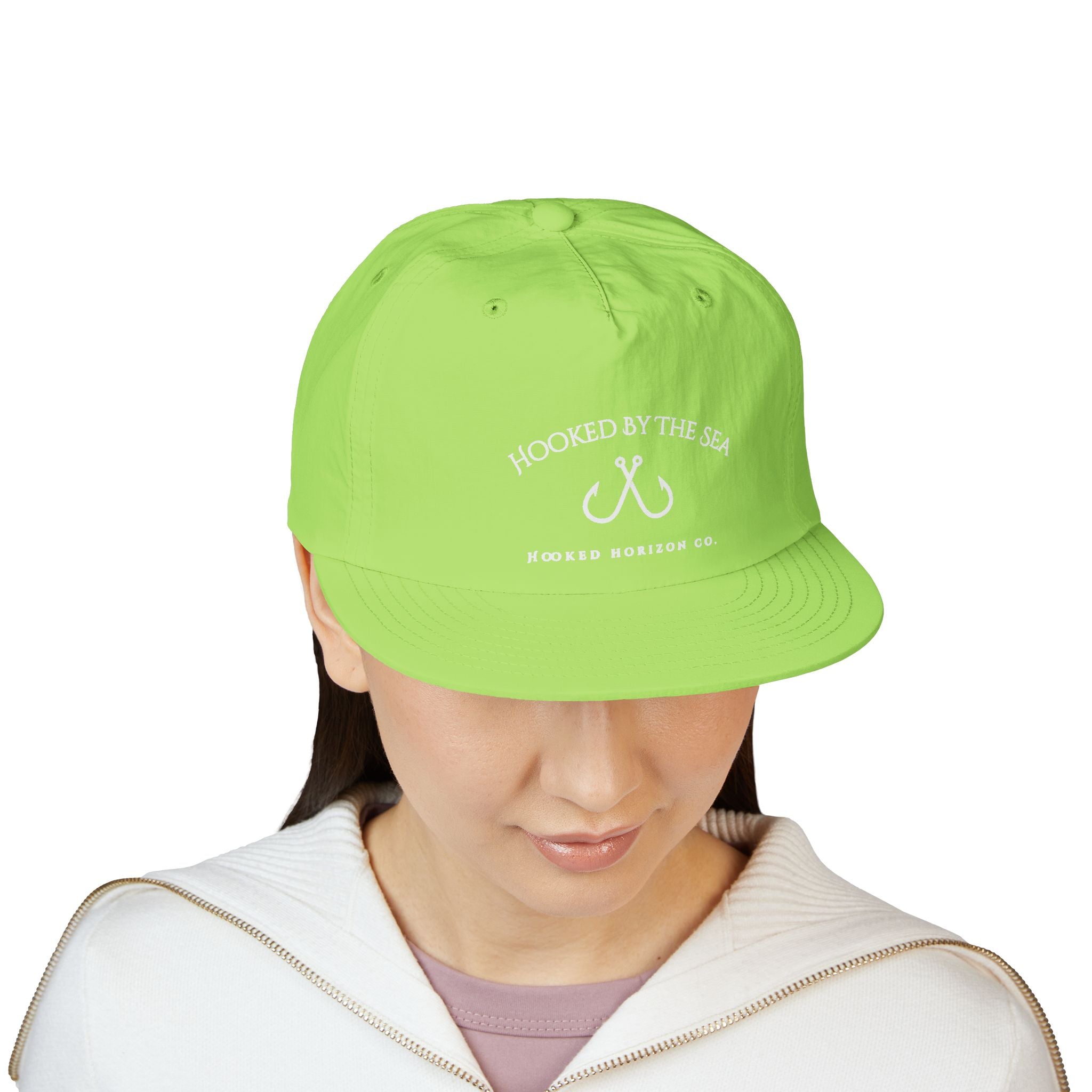 Quick Dry Surf Cap Hooked Horizon Co. — Light Weight, Multiple Color Variations Beachy Vibes Snapback Hat for Surf Lovers, Summer Fashion, Ocean Enthusiasts, Gift for Surfers, Vacation Style