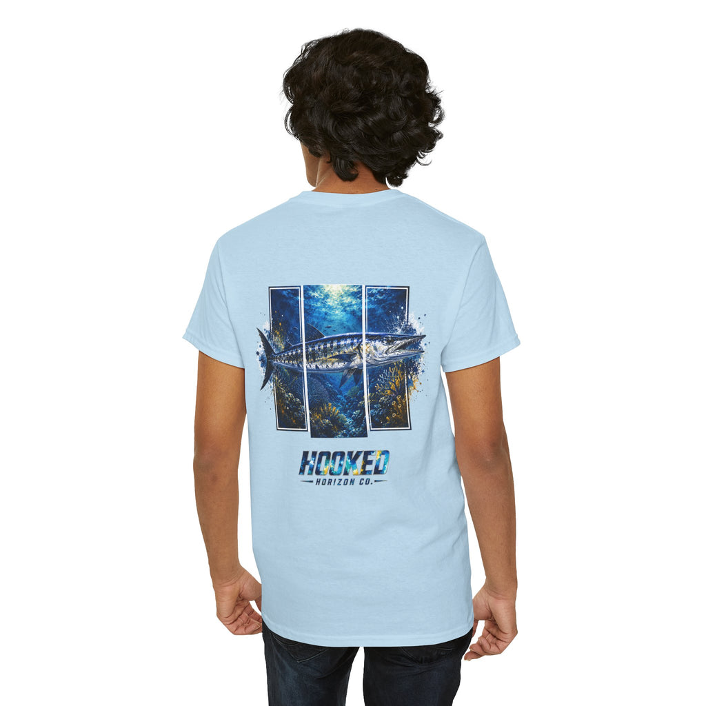 Barracuda Hooked Horizon Co Tee—Ocean Graphic Tee — "Beloved" Ray Design
