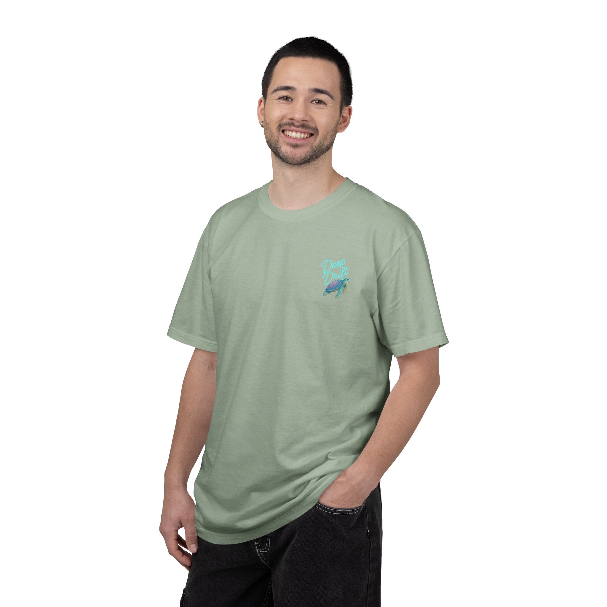 Turtle Deep Drift T-shirt, Hooked Horizon Co, Angler Gifts