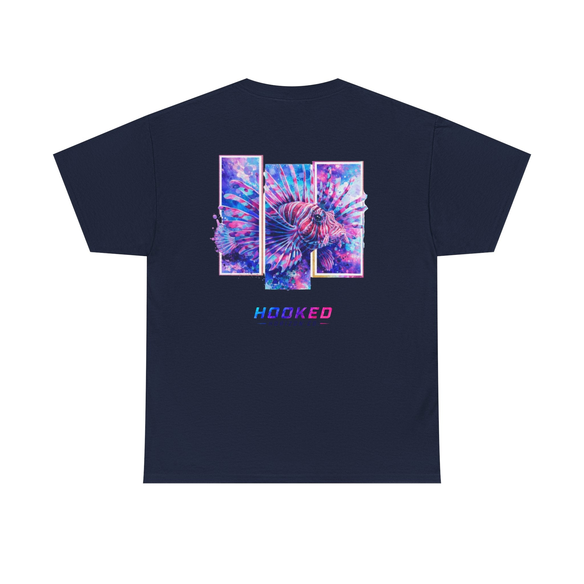 Lion Fish Hooked Horizon Co Tee—Ocean Graphic Tee — "Beloved" Ray Design