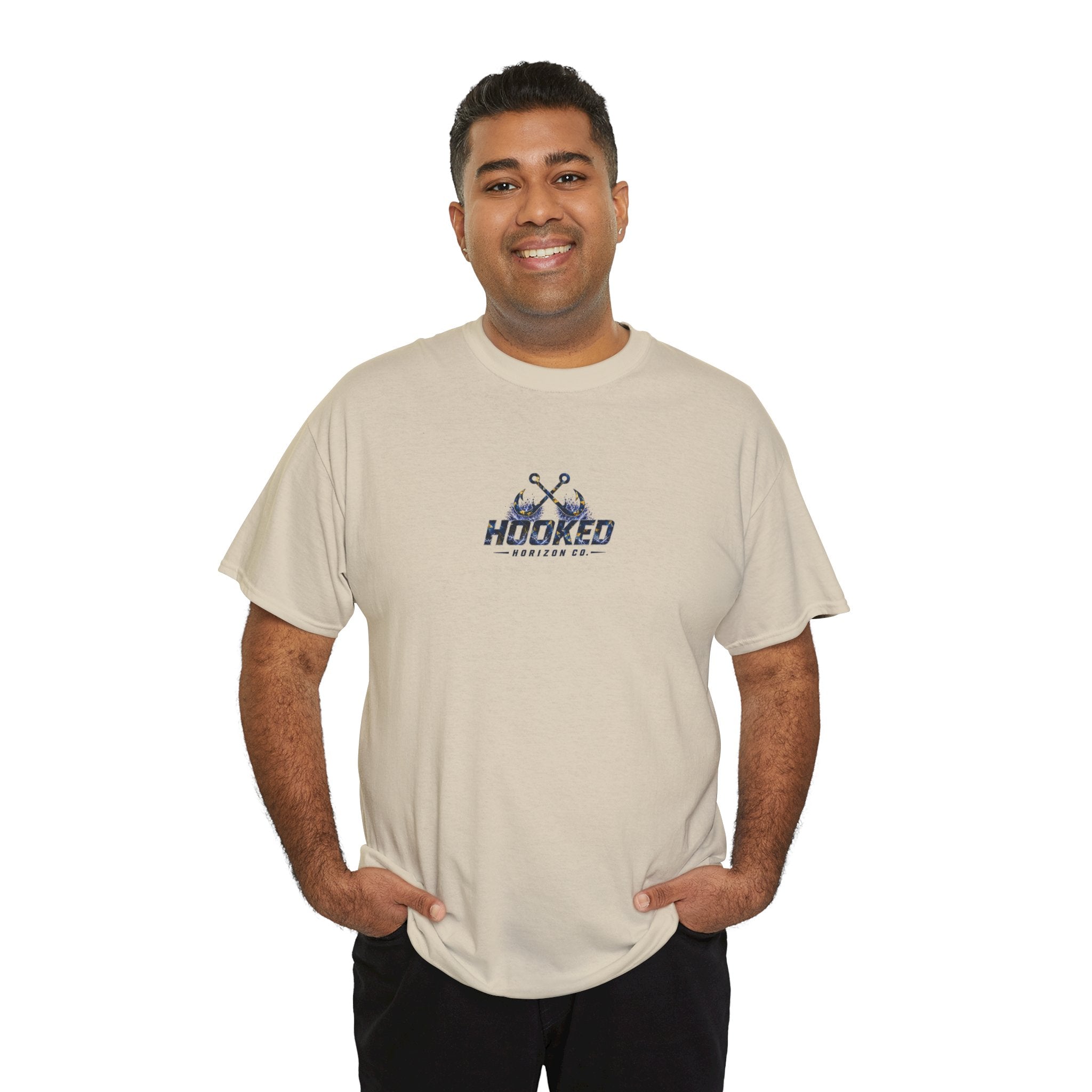 Sail Fish Hooked Horizon Co Tee—Ocean Graphic Tee — "Beloved" Ray Design