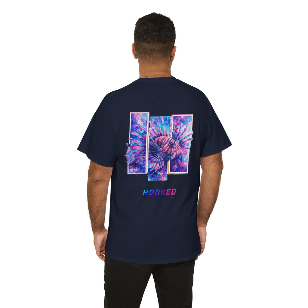 Lion Fish Hooked Horizon Co Tee—Ocean Graphic Tee — "Beloved" Ray Design