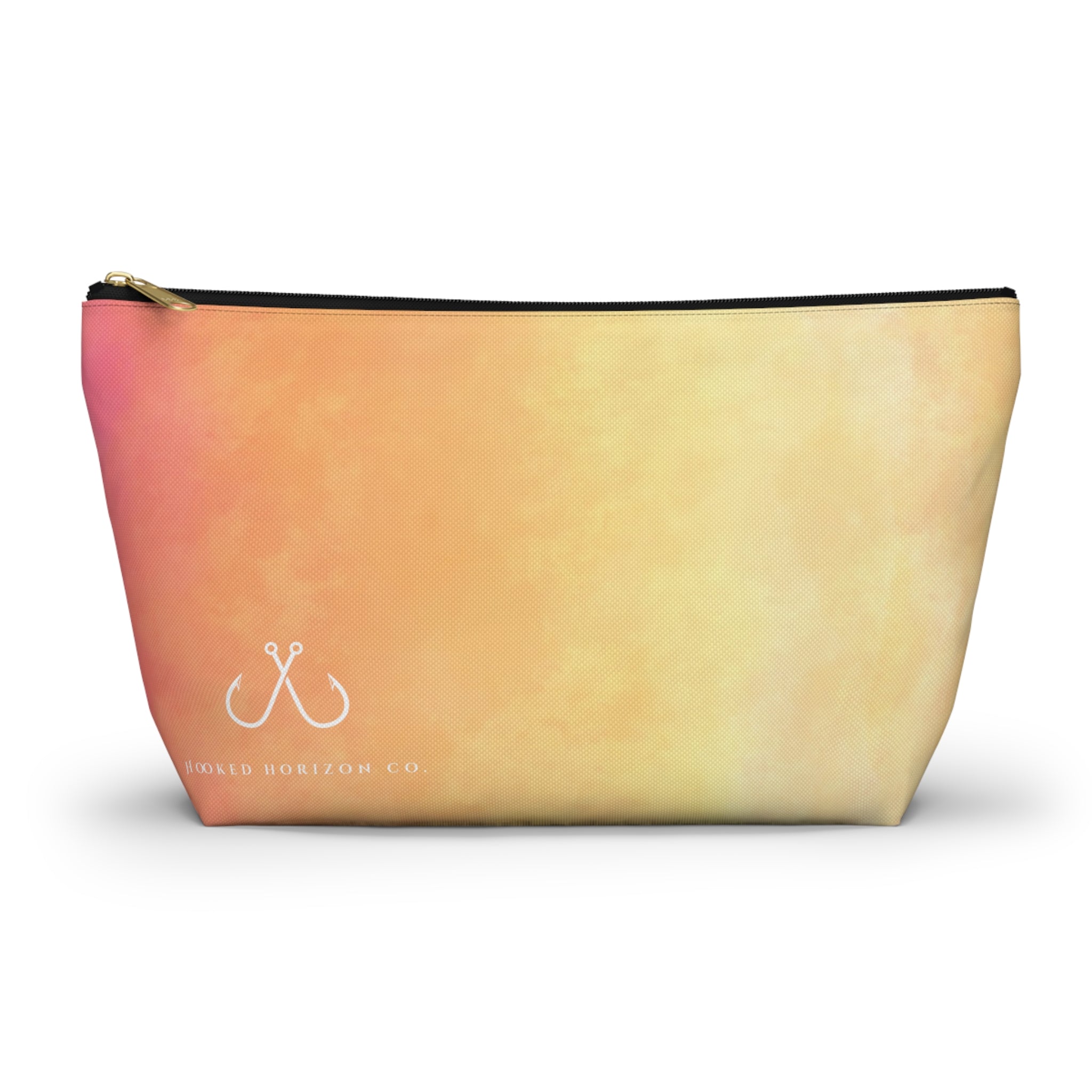 Pink To Orange Ombre Vibrant Gradient Accessory Pouch | Makeup Bag, Travel Organizer, Gift for Her, Beach Essentials, Stylish Storage