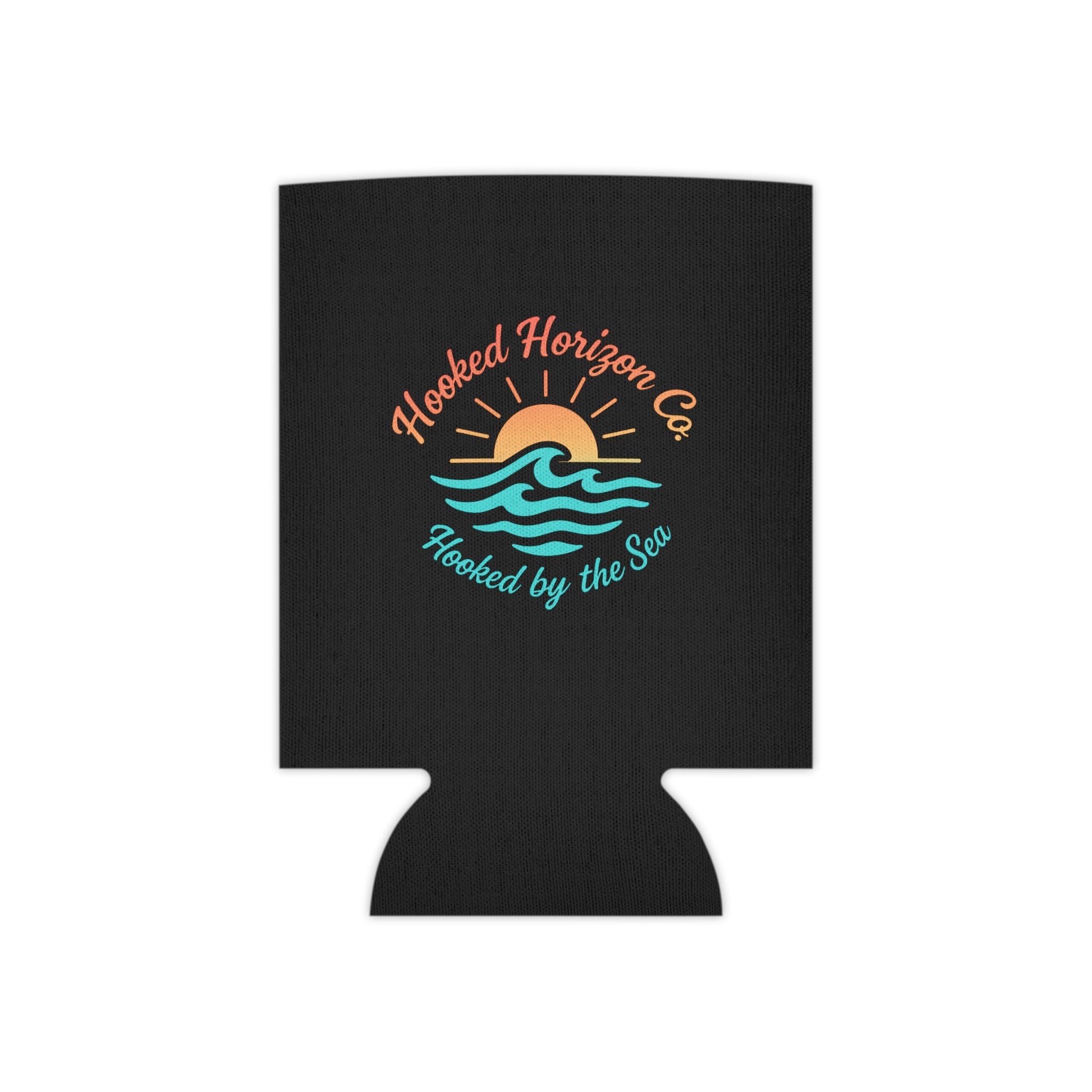 Sun & Wave Can Cooler Coozie — Hooked Horizon Co. Fishing Wave Koozie