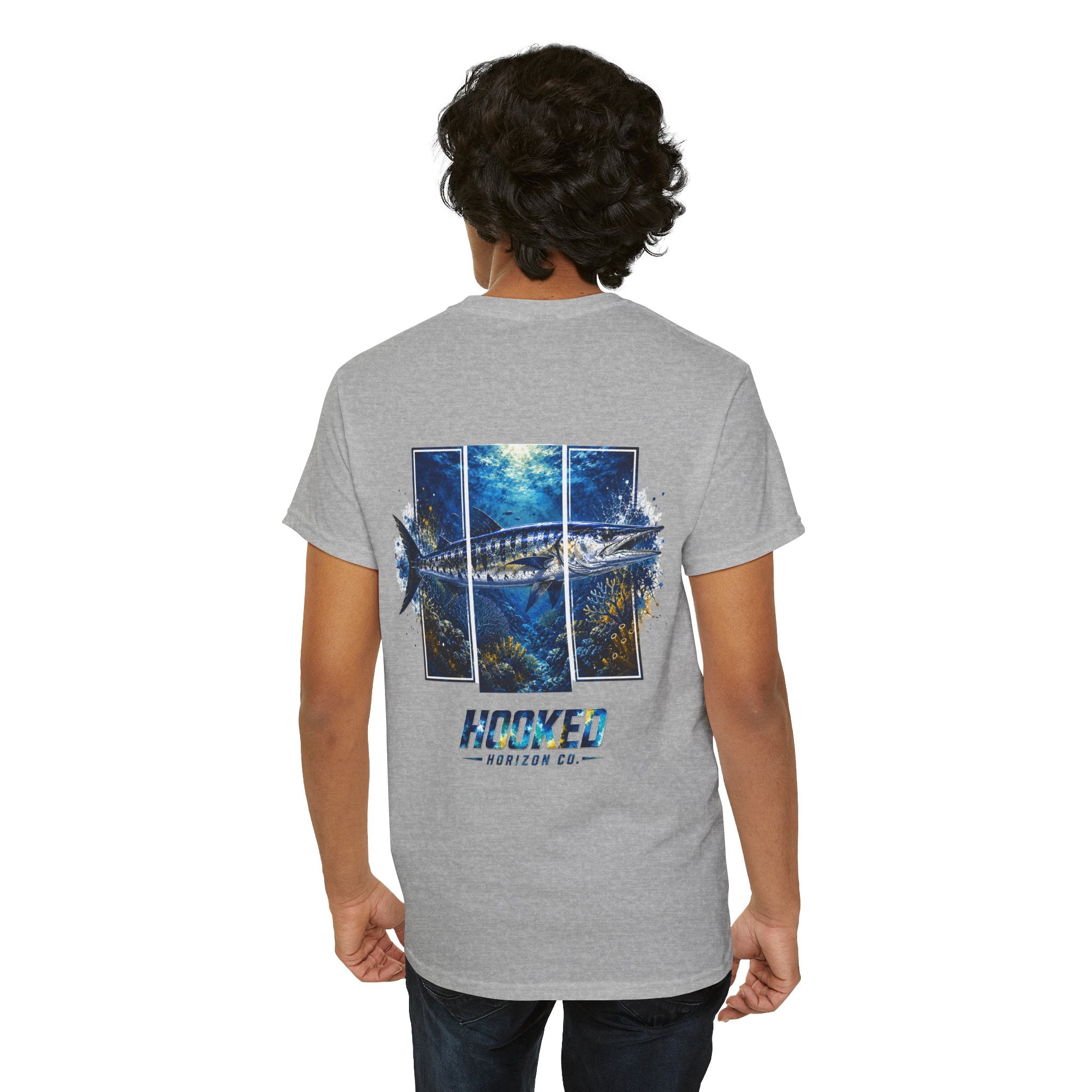 Barracuda Hooked Horizon Co Tee—Ocean Graphic Tee — "Beloved" Ray Design