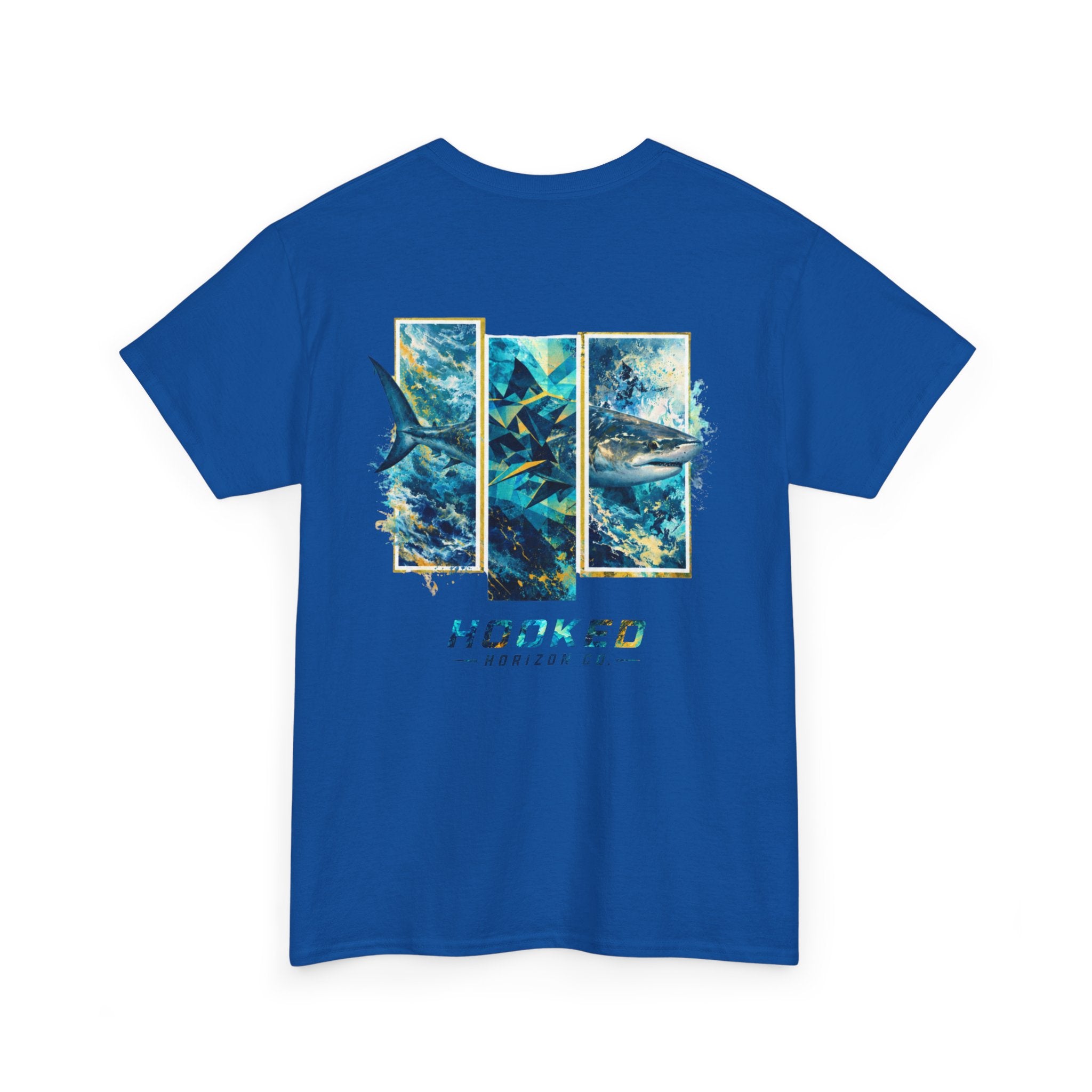 Bull Shark Hooked Horizon Co Tee—Ocean Graphic Tee — "Beloved" Ray Design