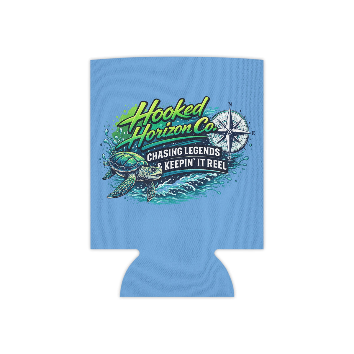 Hooked Horizon Co. Chasing Legends & Keepin' It ReelCooler Coozie — Hooked Horizon Co. Fishing Wave Koozie