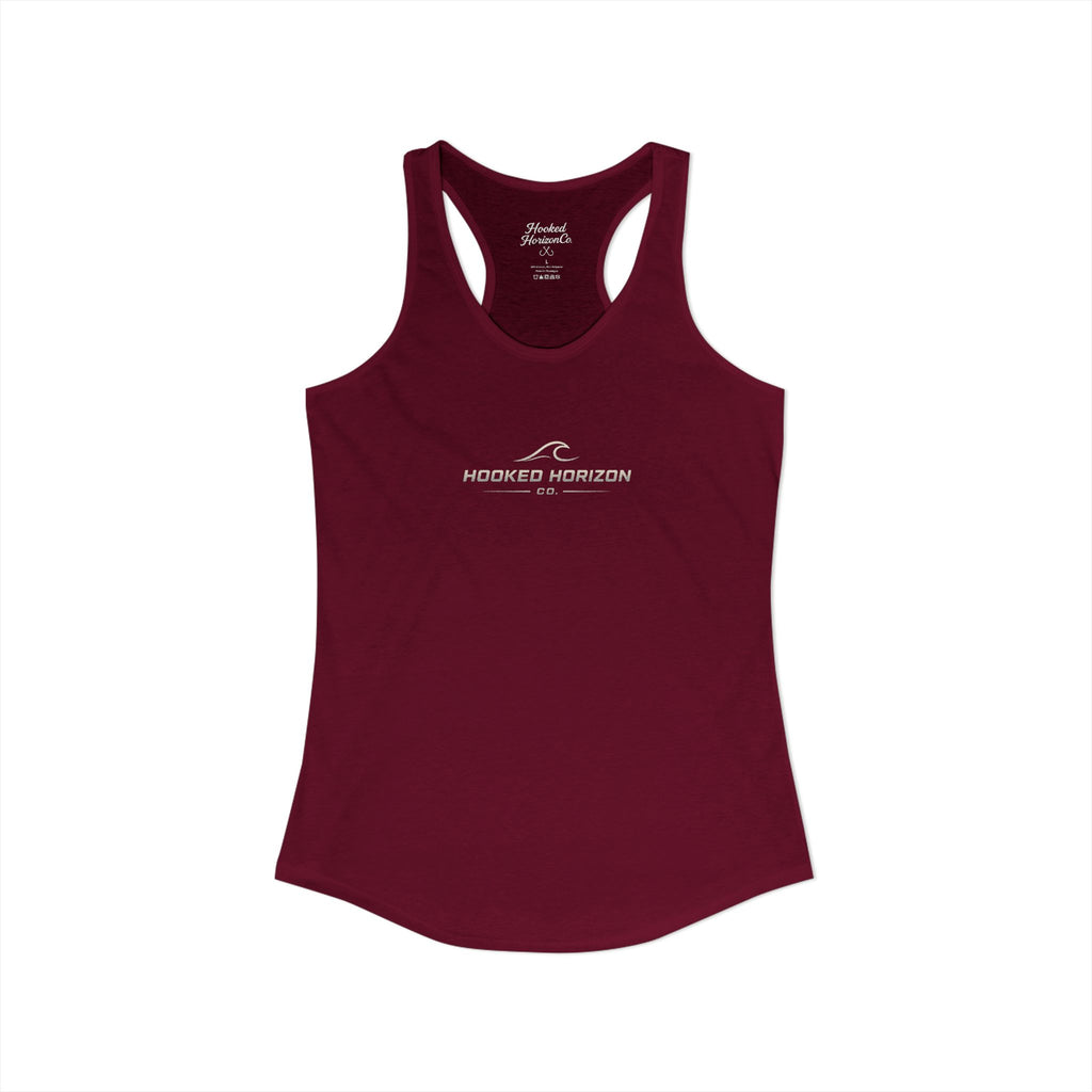 Hooked Horizon Co. Commerical Logo — Soft Women's Ideal Racerback Tank