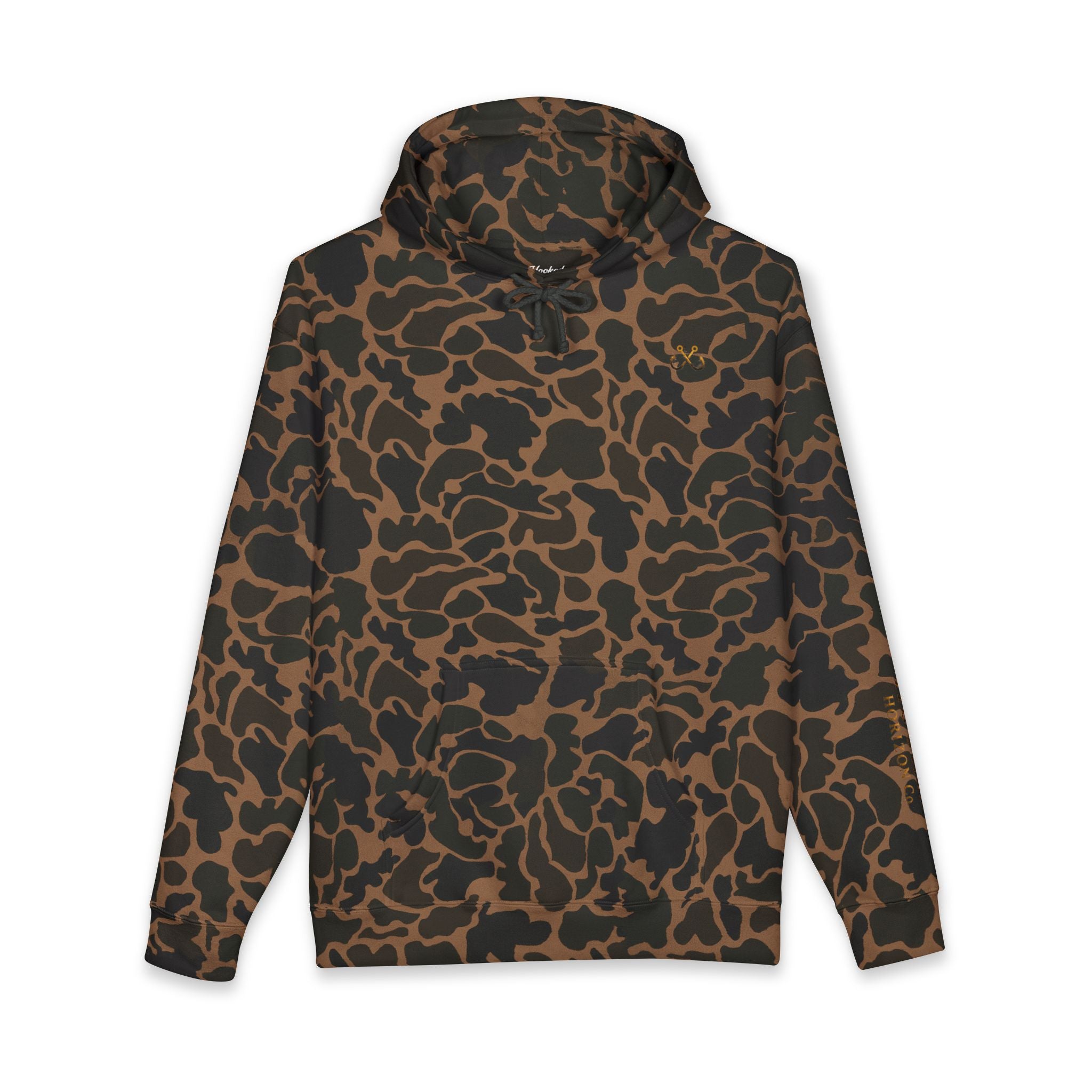 Grouper Hoodie Hooked Horizon Co. — Fishing Back Graphic Hoodie, Multiple Color Variations