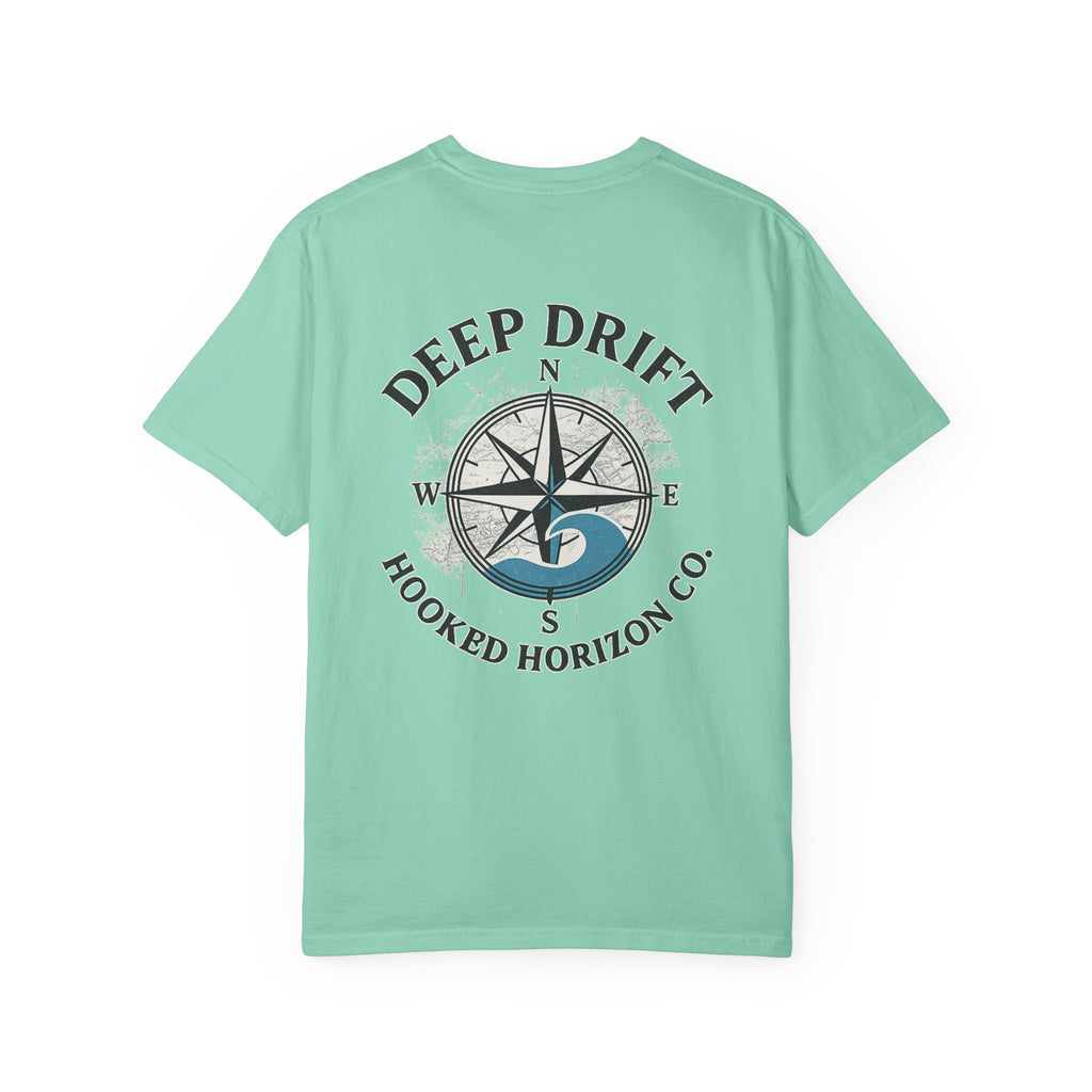 Wave Compass T-shirt, Hooked Horizon Co, Angler Gifts