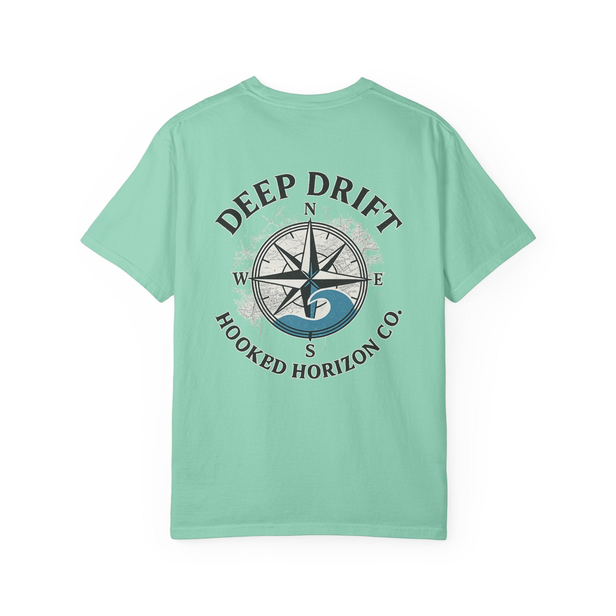 Wave Compass T-shirt, Hooked Horizon Co, Angler Gifts