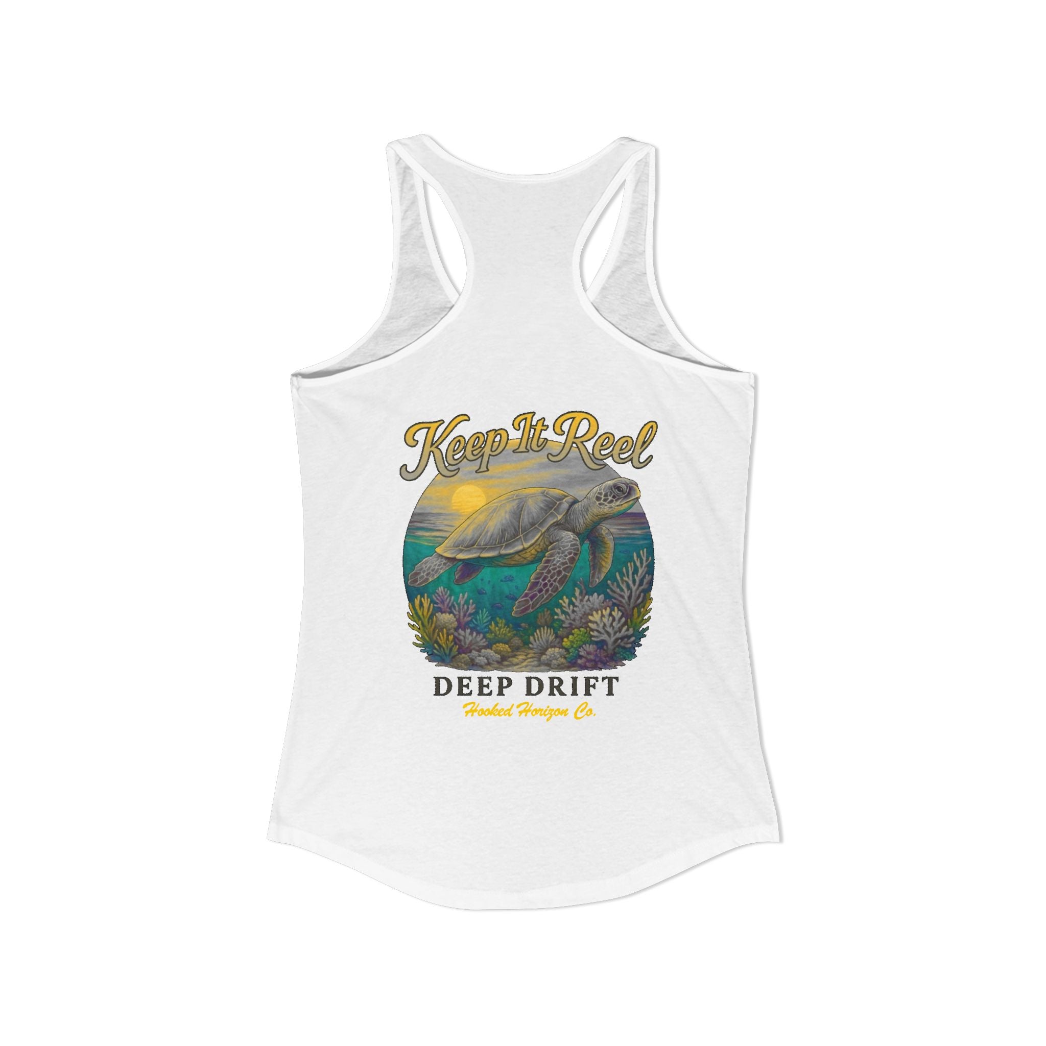 Turtle " Keep It Reel" Deep Drift– Hooked Horizon Co. Gifts for Ocean Lovers, Nautical Fashion, Everyday Comfort, Perfect Gift for Her