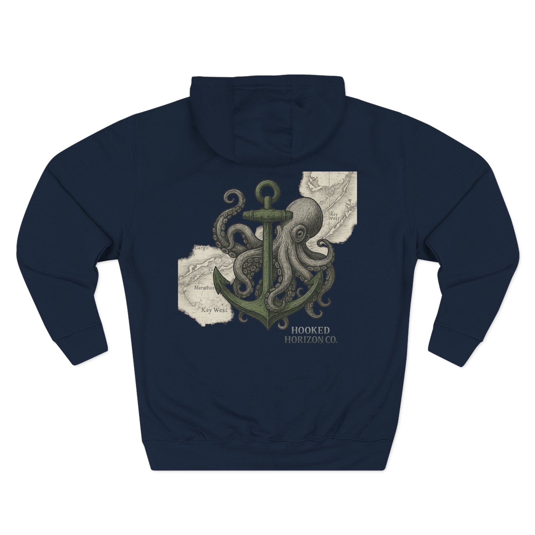 Octopus & Anchor Deep Drift — Hooked Horizon Co. Neon Fishing Hoodie – "Chase the Horizon, Hook the Legend" Graphic
