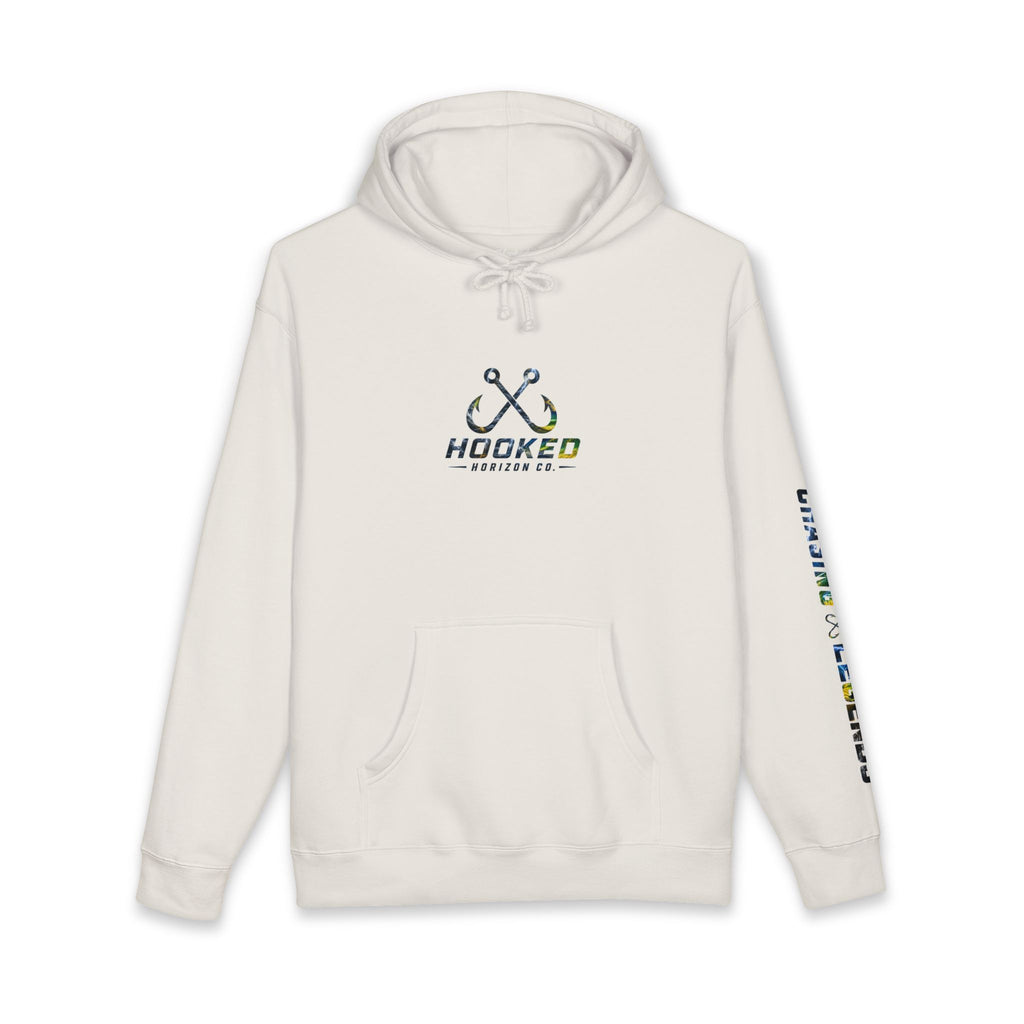 Mahi Mahi Hoodie Hooked Horizon Co. — Fishing Back Graphic Hoodie, Multiple Color Variations