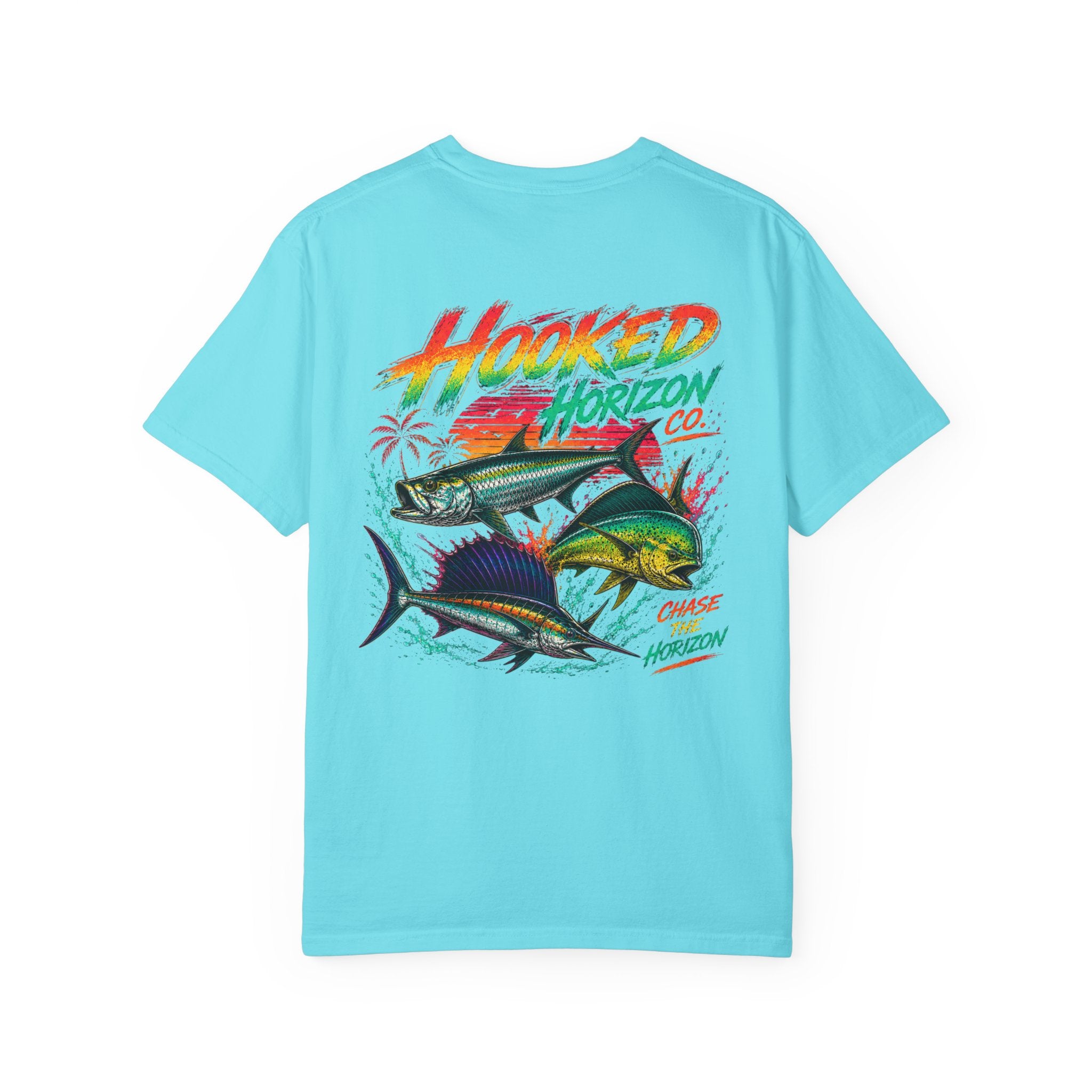 Retro 80s Tripple Fish Fishing Tee — Hooked Horizon Co.  Angler Gifts Ocean Lover Gifts
